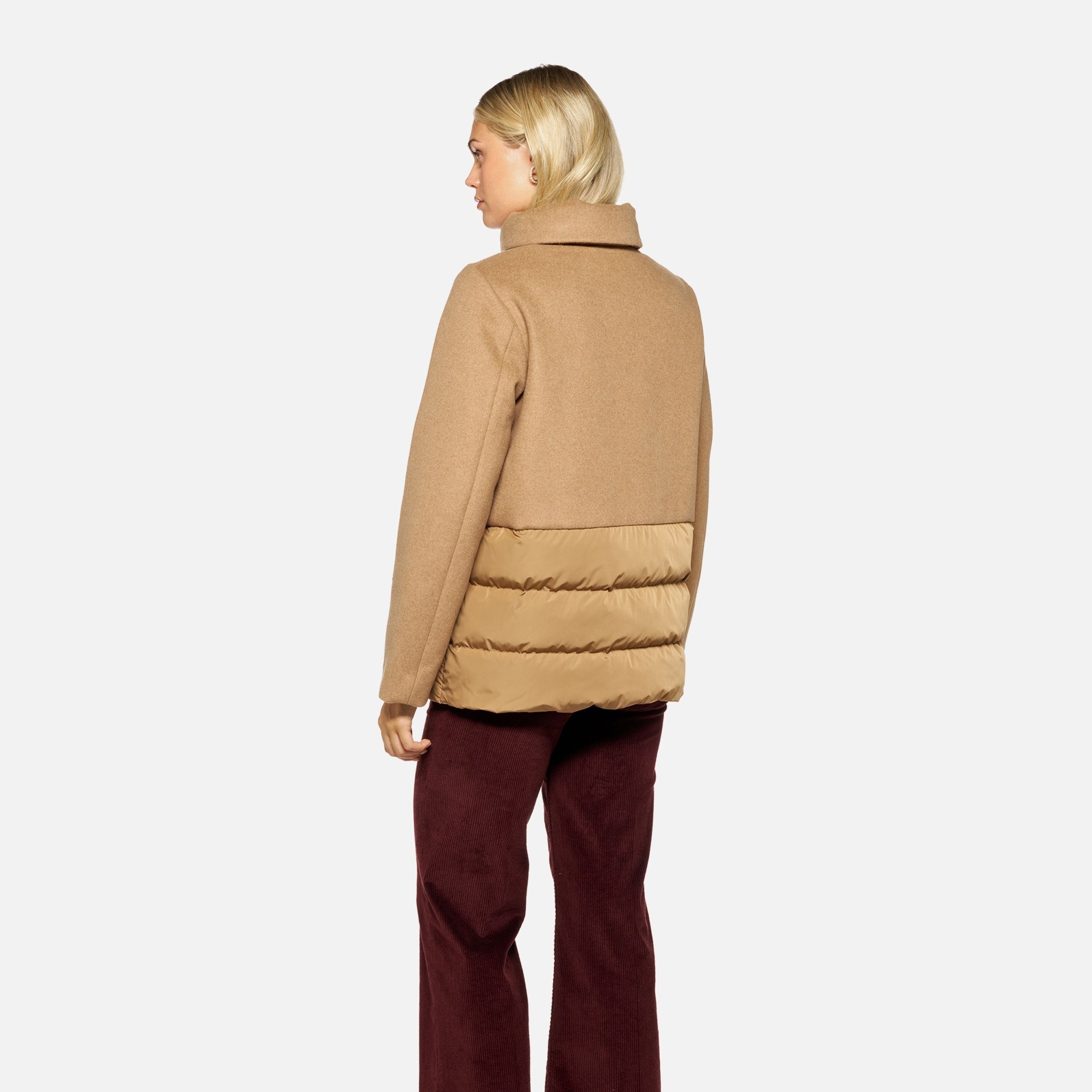 Hnedý dámsky kabát Geox Pluette - 004