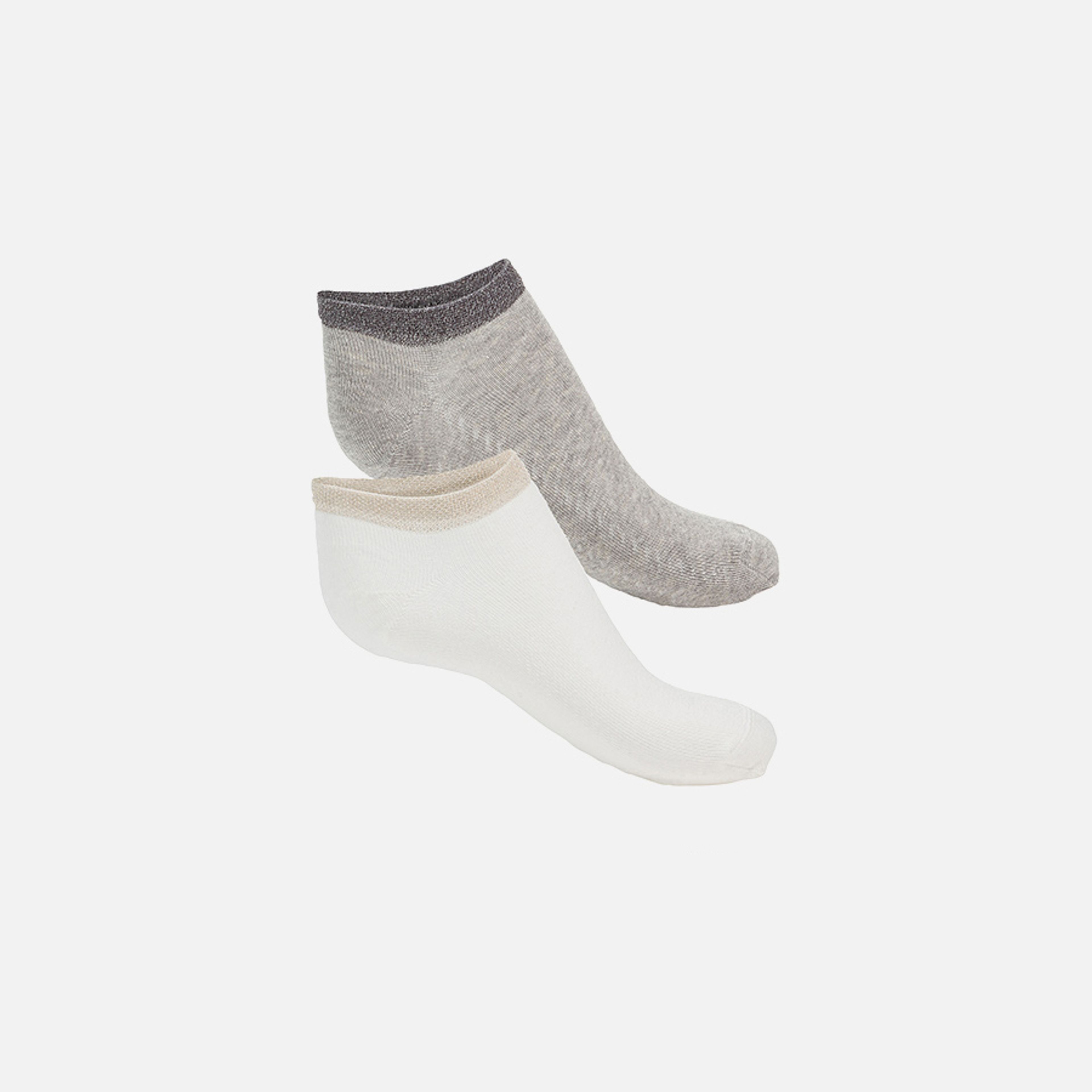 Biele a sivé dámske ponožky 2 pack Geox