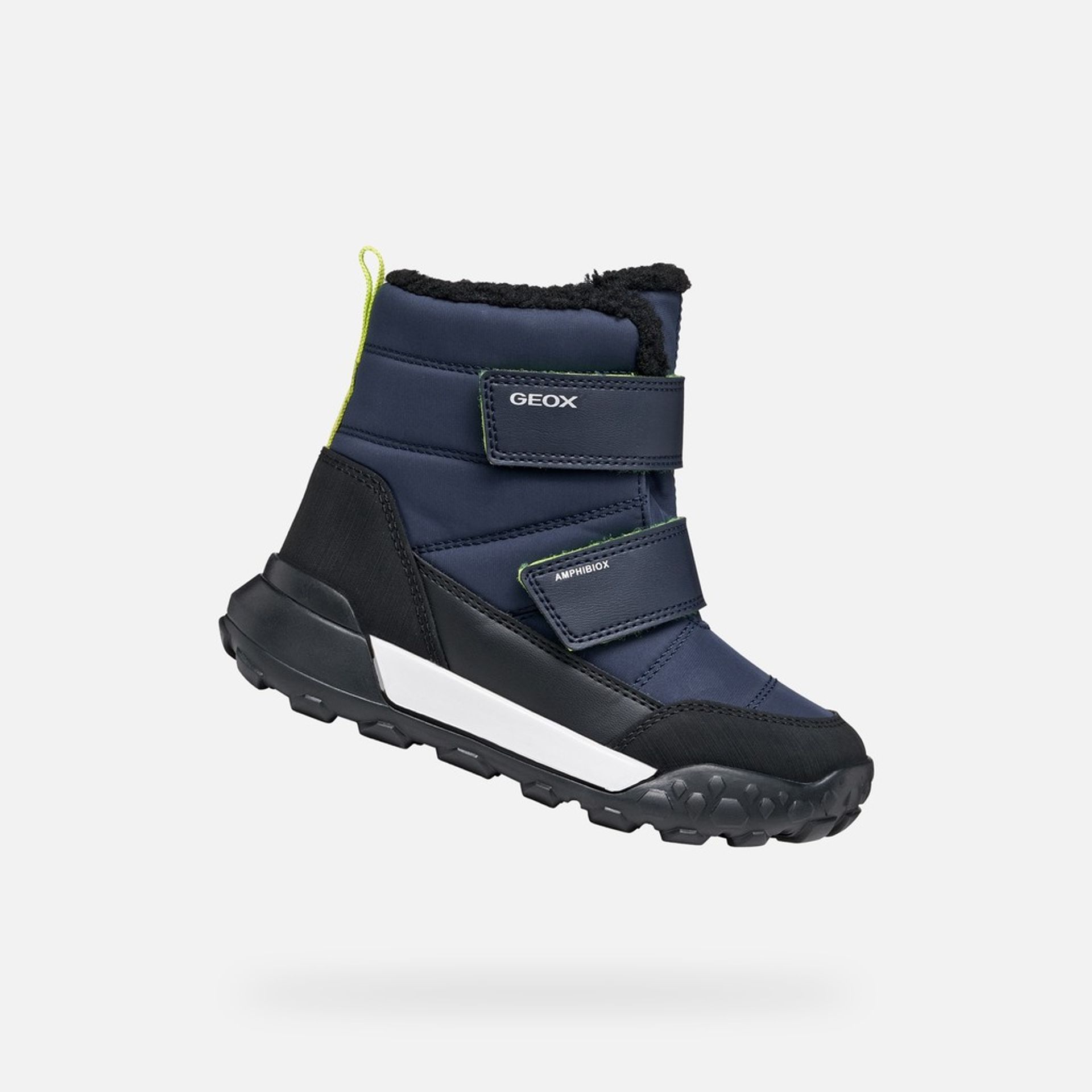 Granatowe buty zimowe dla chłopców Geox Trekkyup - 001