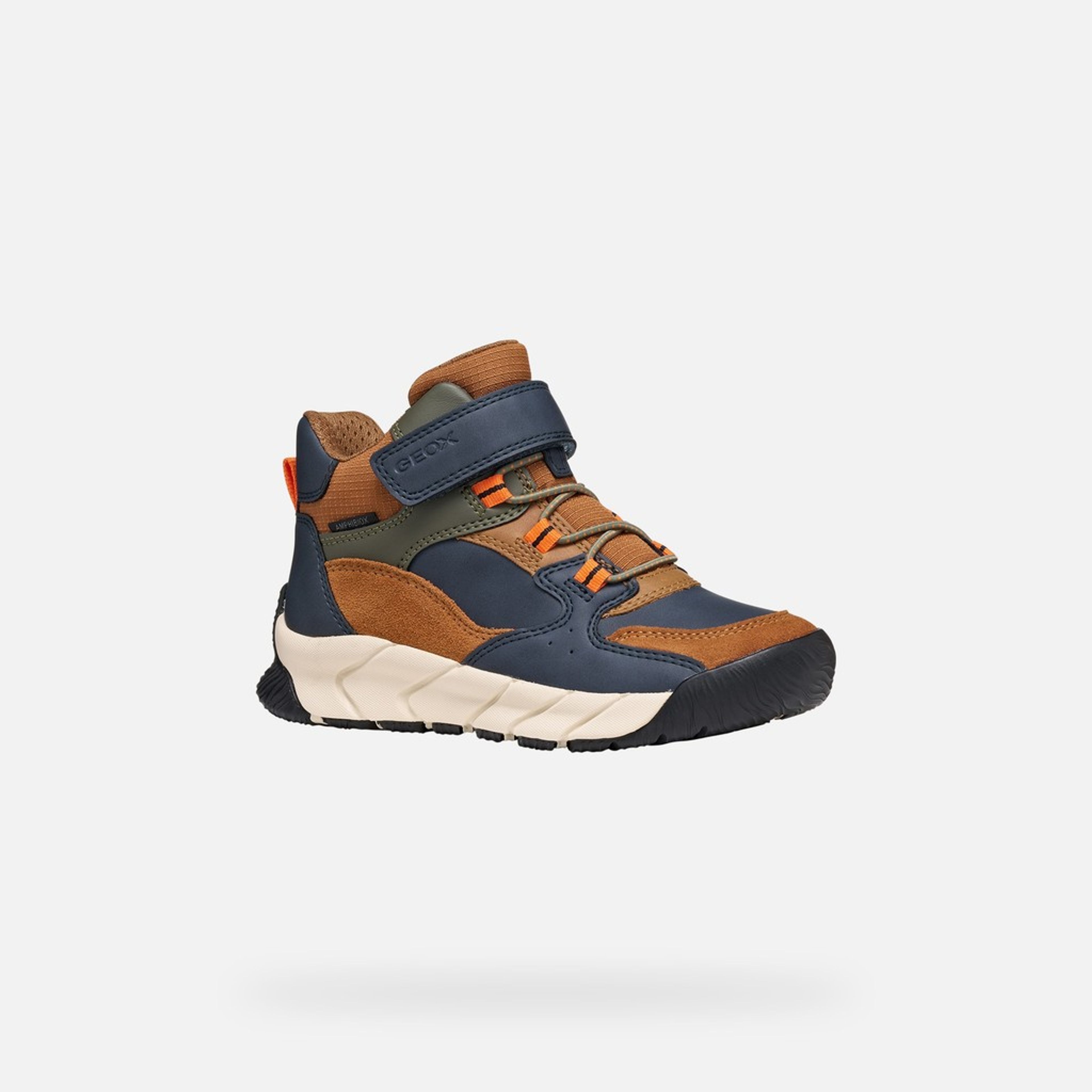 Světle hnědá zateplená chlapecká kotníková obuv Geox Flexyper Pro B - 003