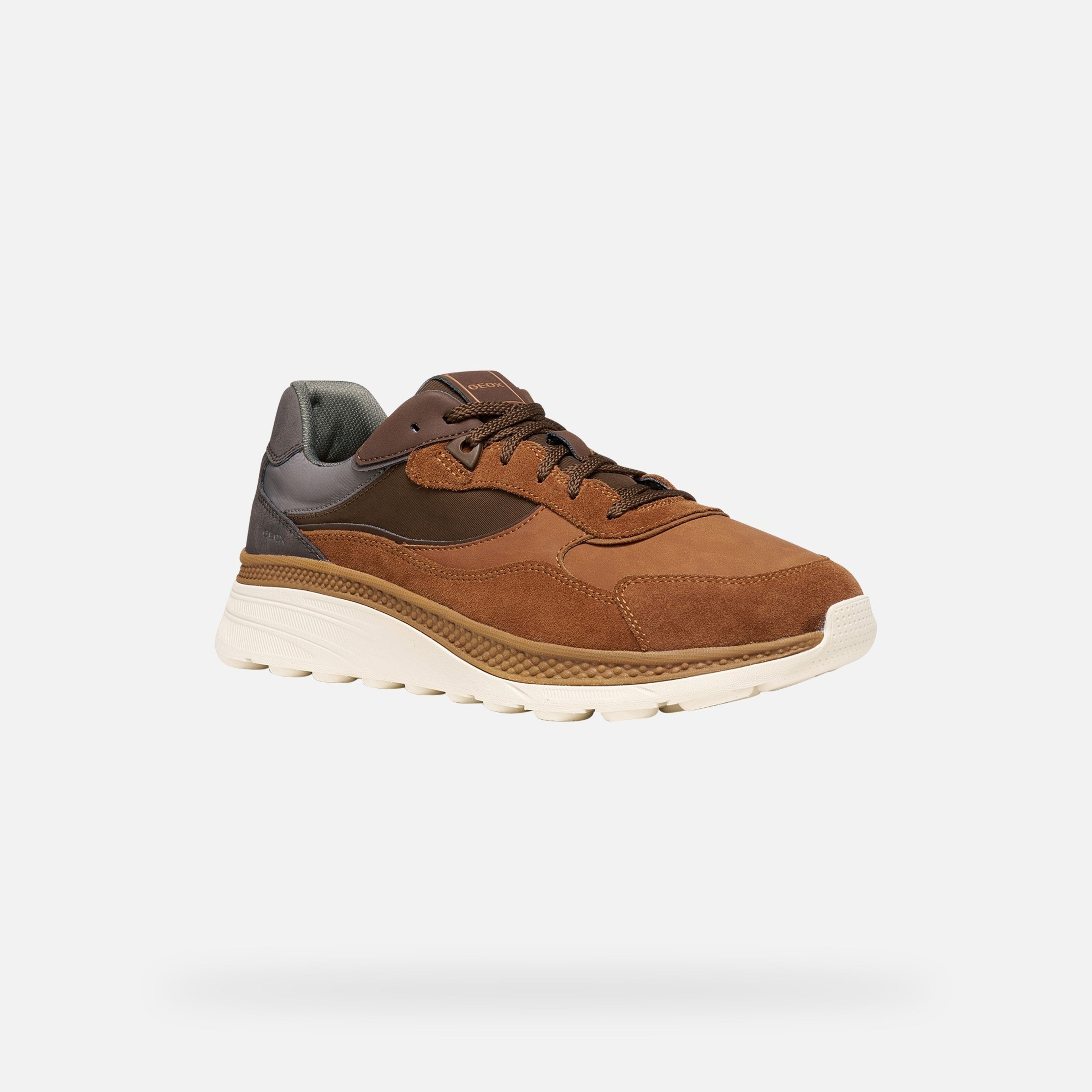 Hnedé pánske tenisky Geox Spherica Actif X1 - 003