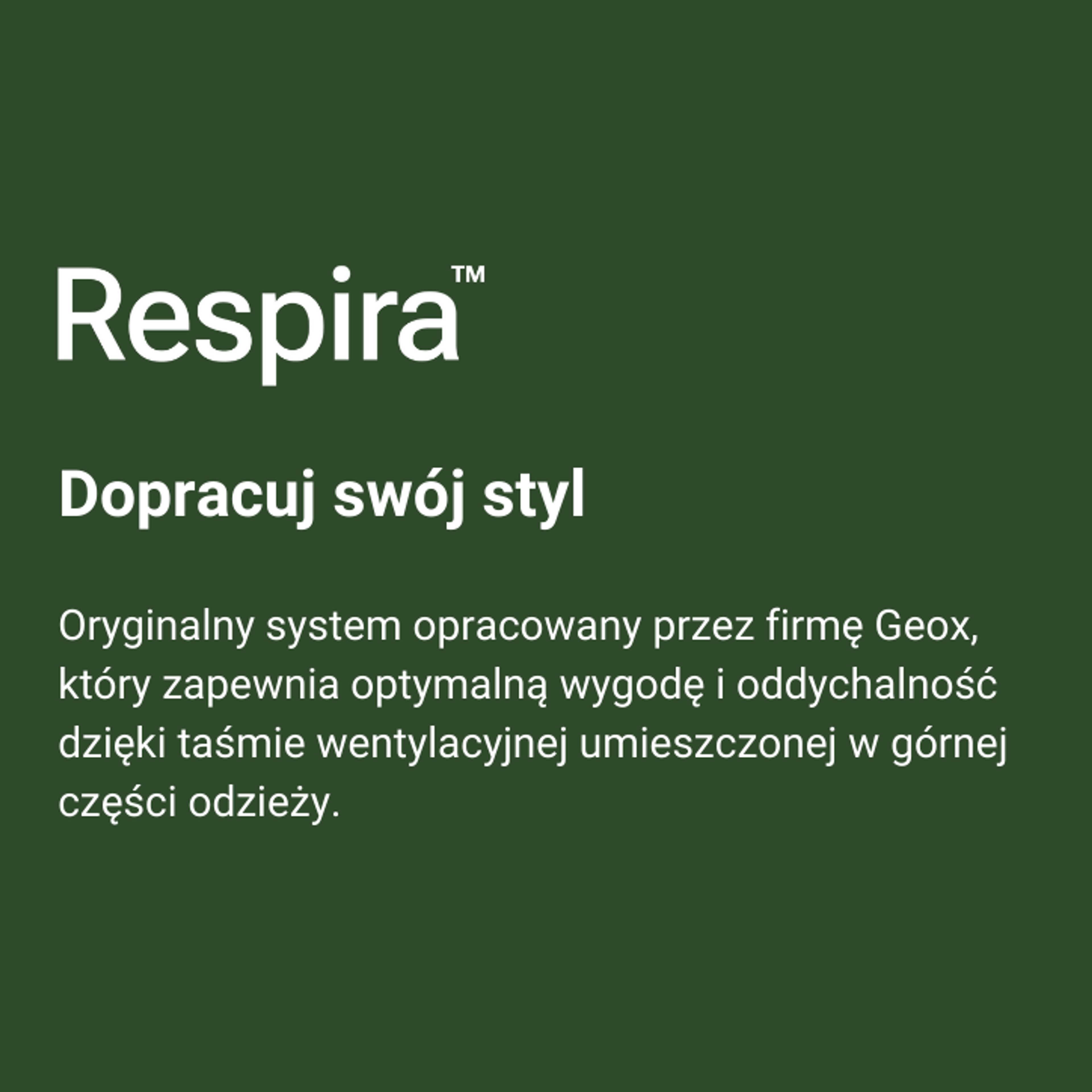 Respira™ Apparel oddychalność w każdym ruchu