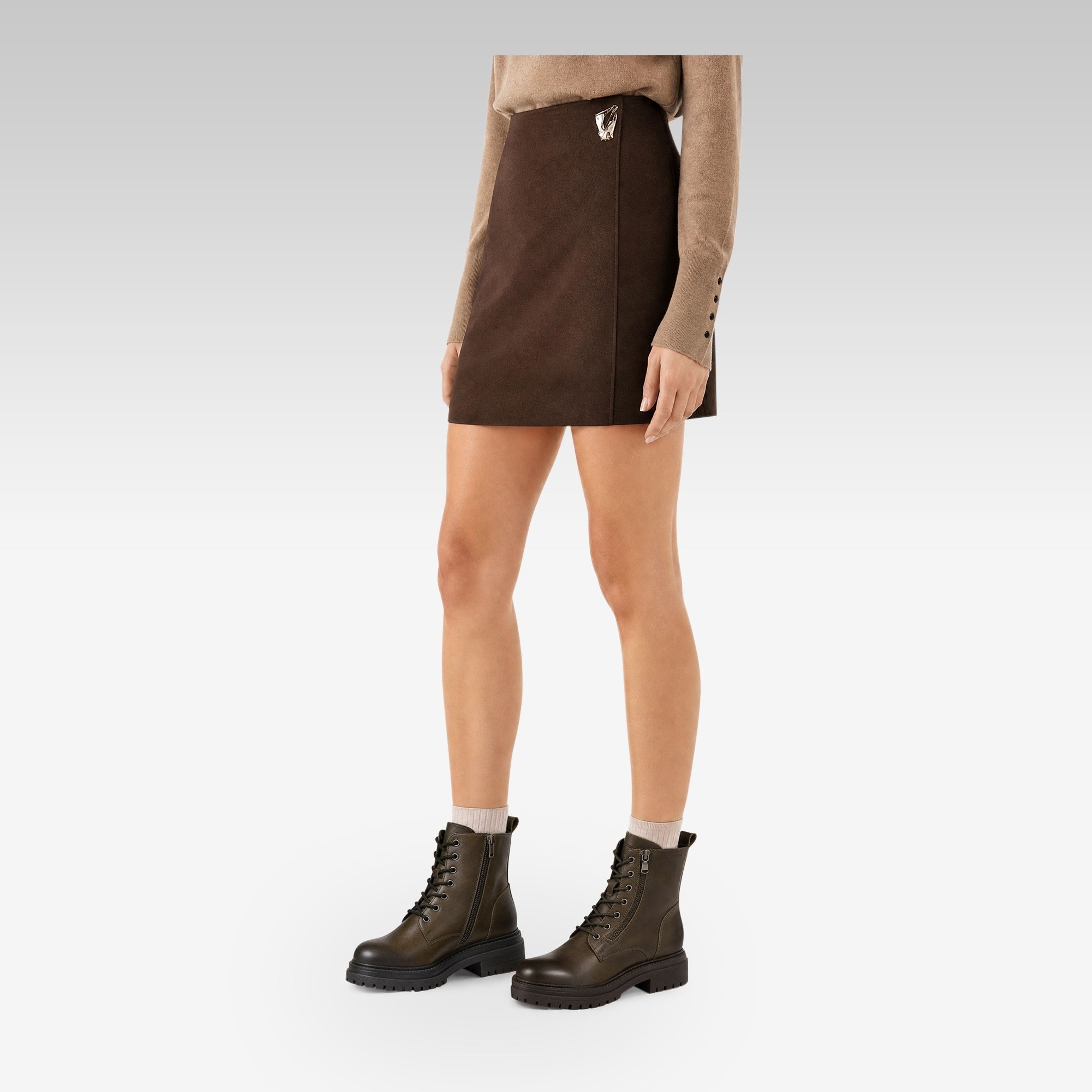 Khaki dámska členková obuv Geox Iridea - 003