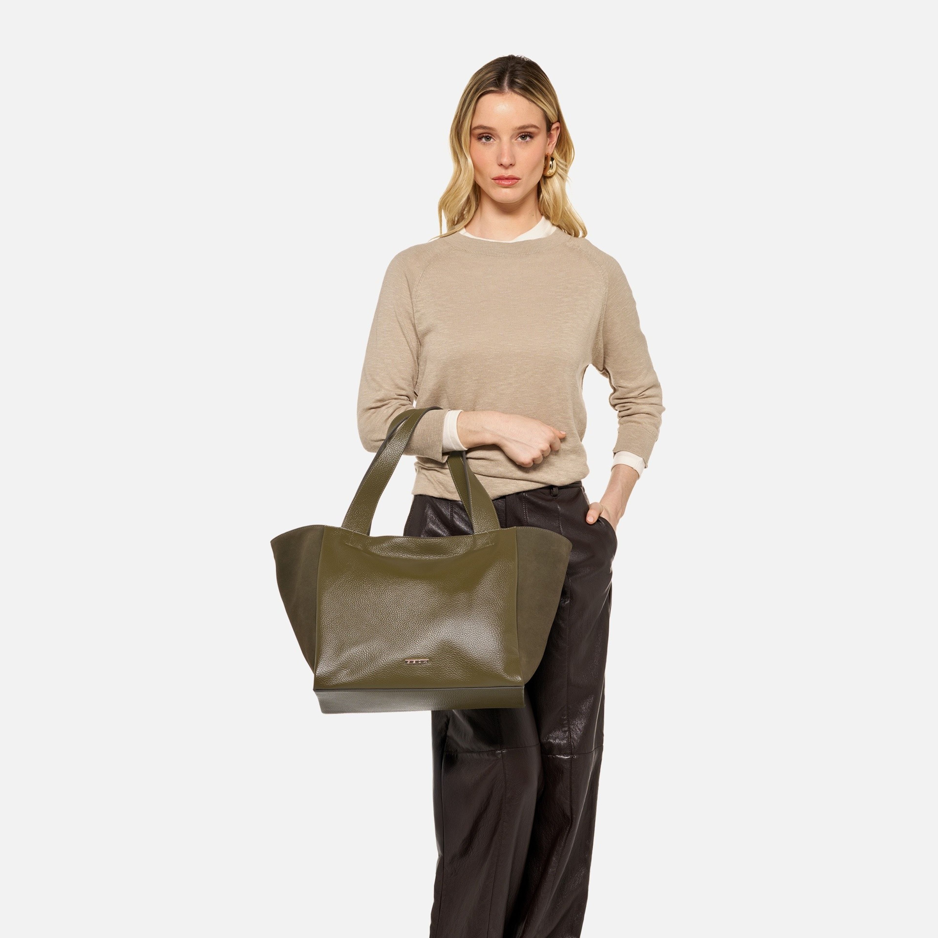 Khaki dámská kabelka Geox Lilianor - 006