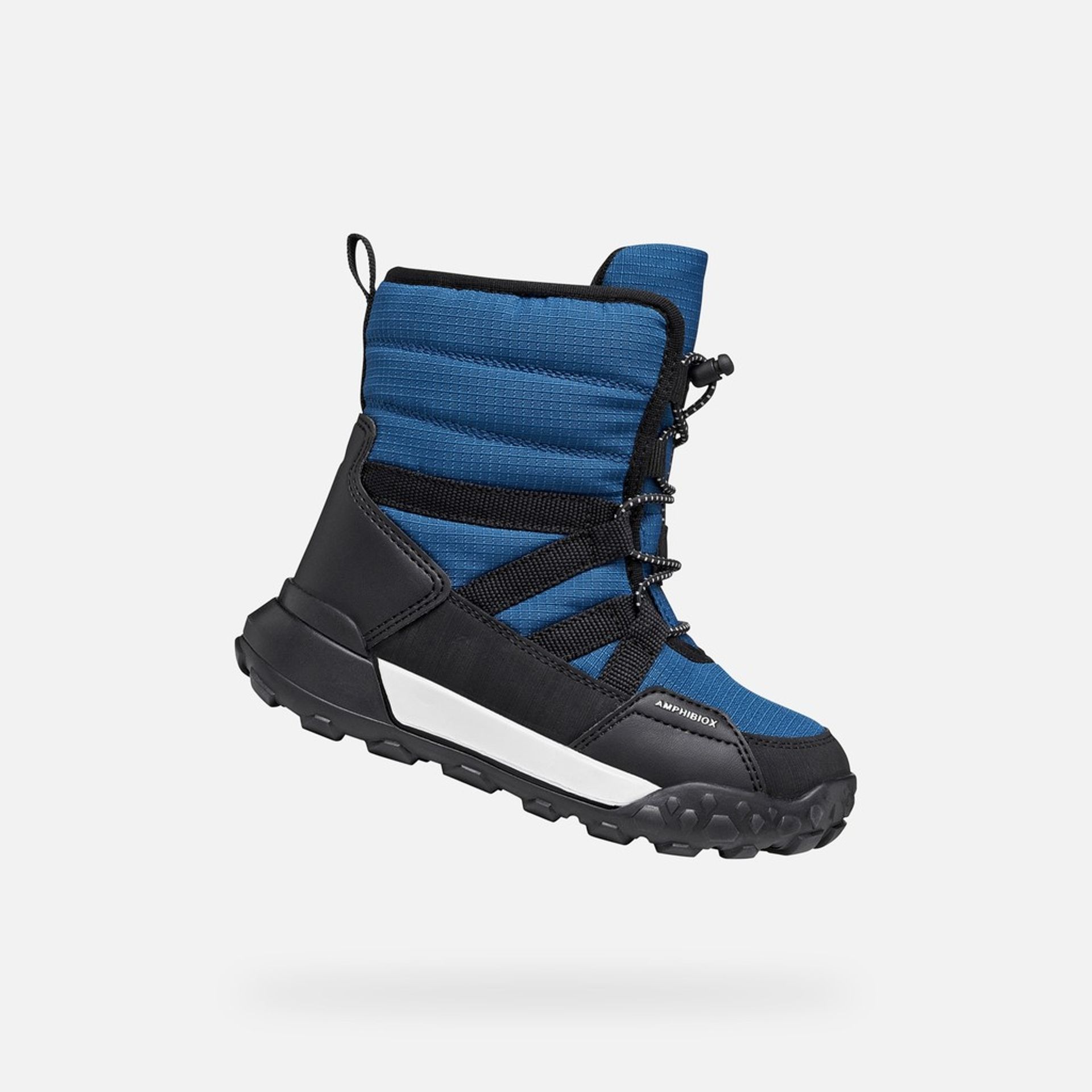 Modrá zateplená chlapecká zimní obuv Geox Trekkyup - 001
