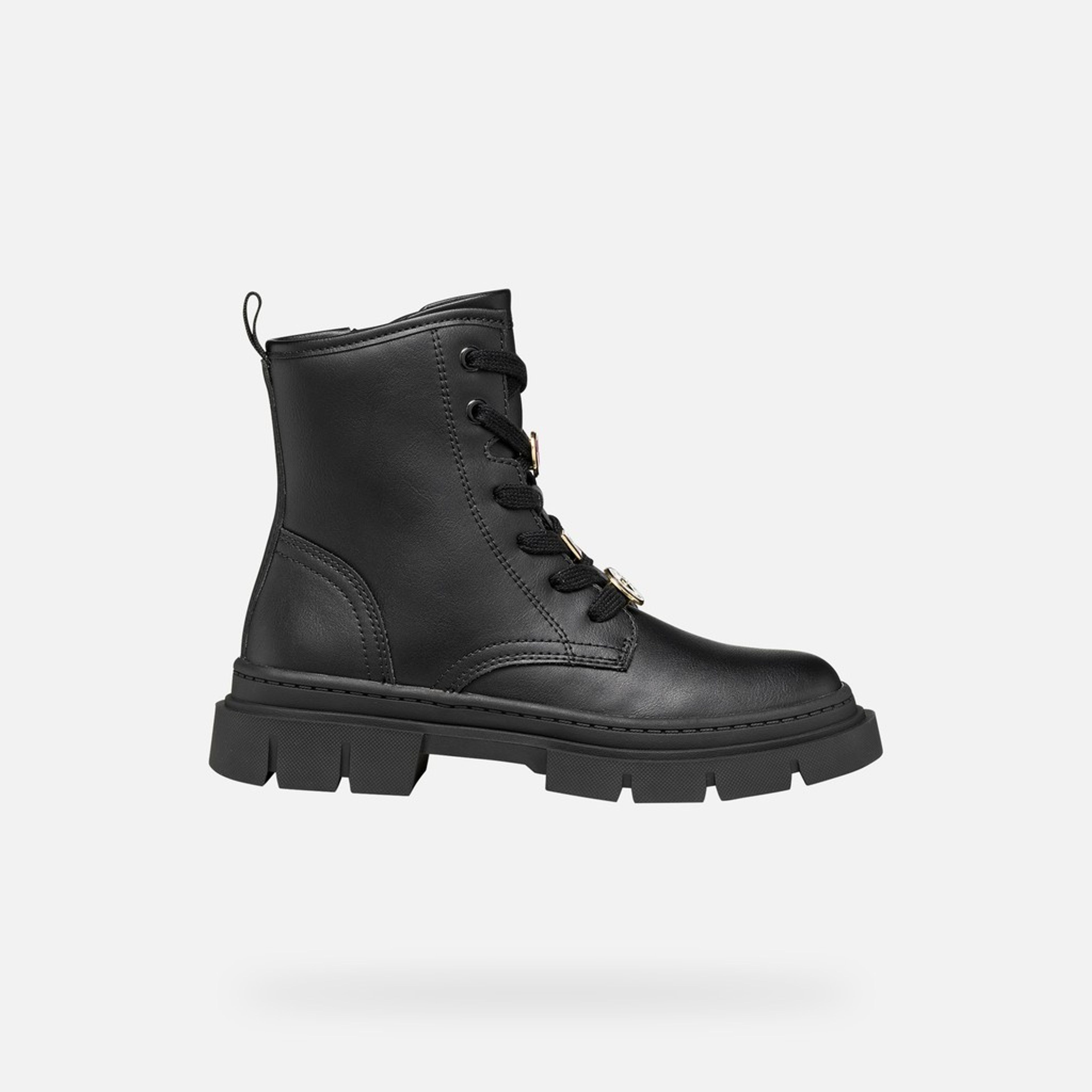 Czarne dziewczęce buty za kostkę Geox Karsyn - 002