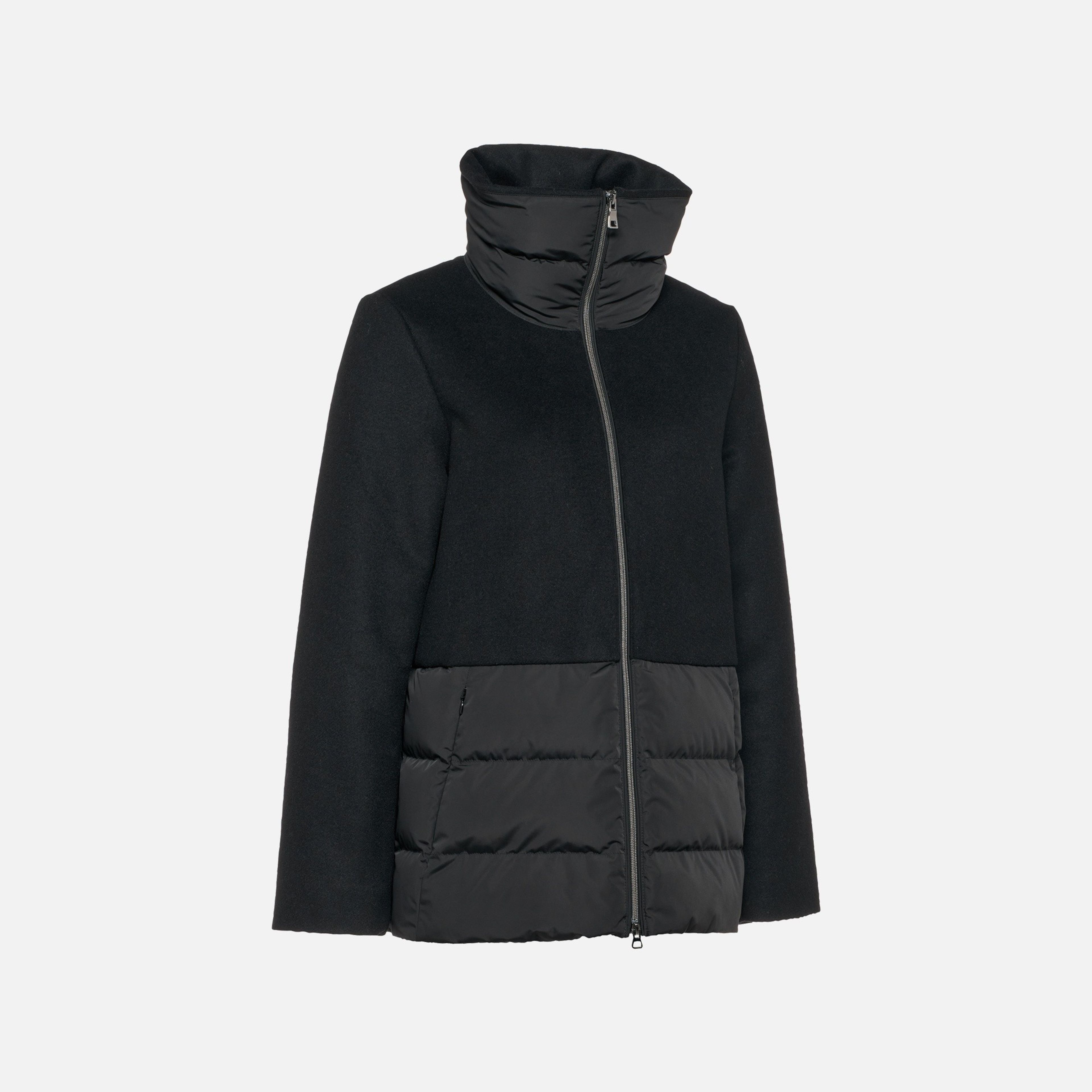 Čierny dámsky kabát Geox Pluette - 006