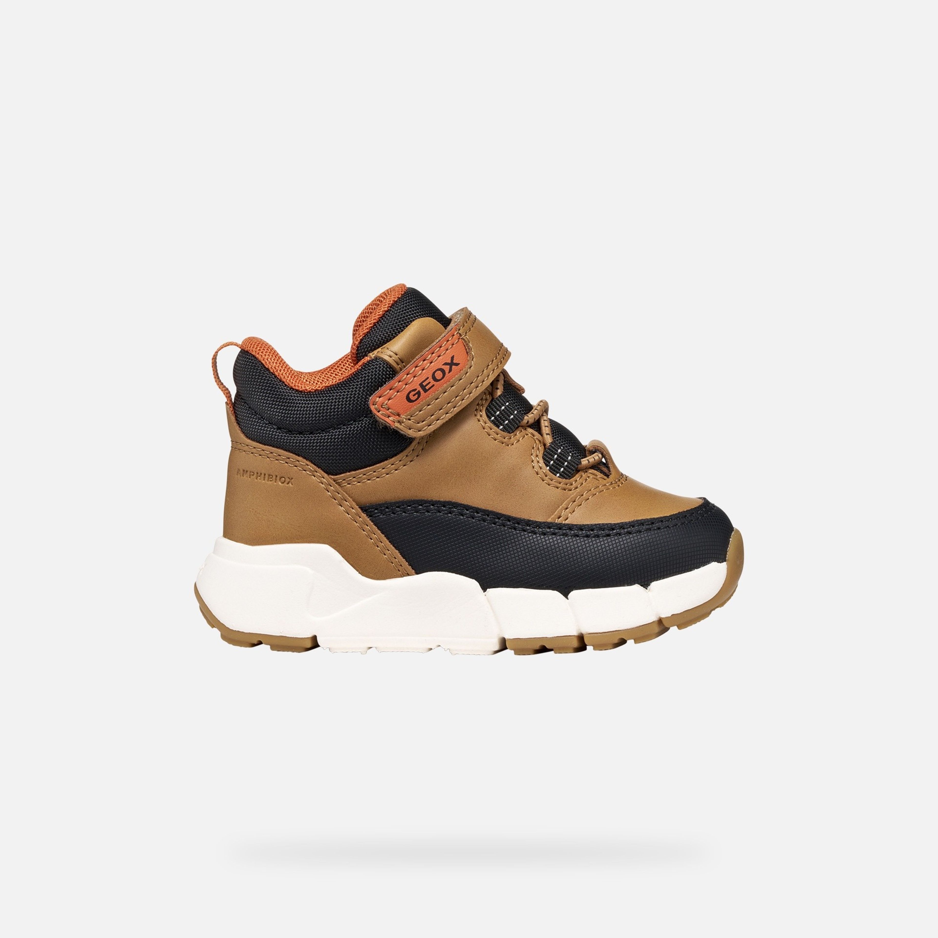 Hnedá chlapčenská členková obuv Geox Flexyper Mini - 002