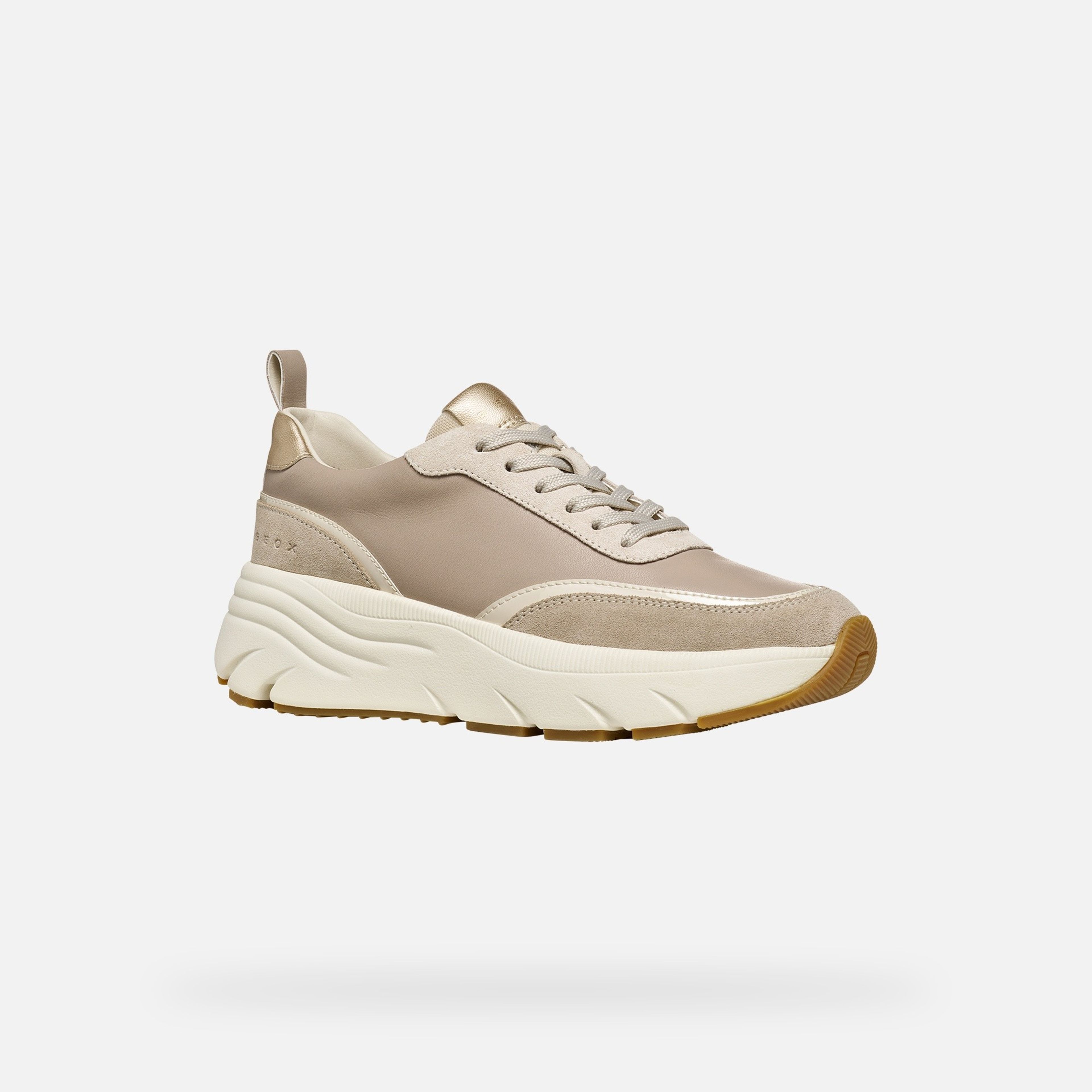 Béžové dámské tenisky Geox Diamanta - 003