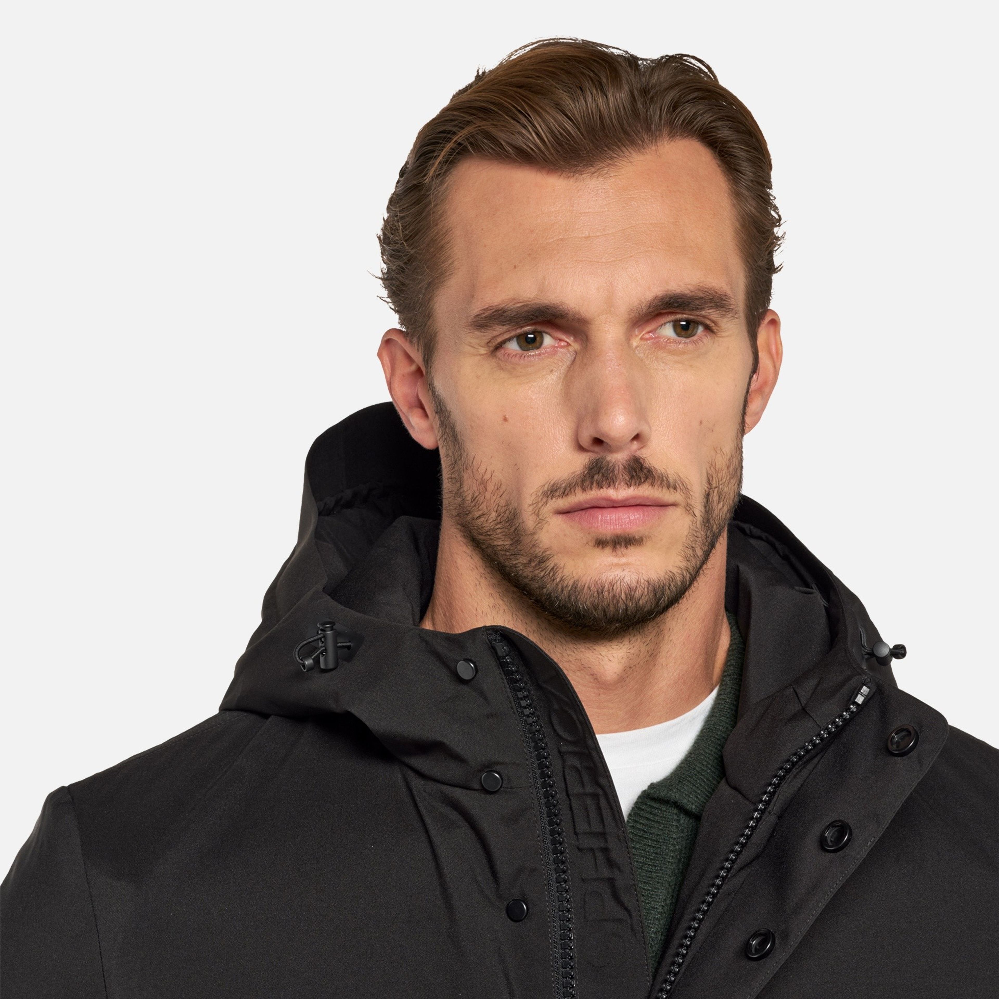 Czarna męska parka Geox Spherica - 003