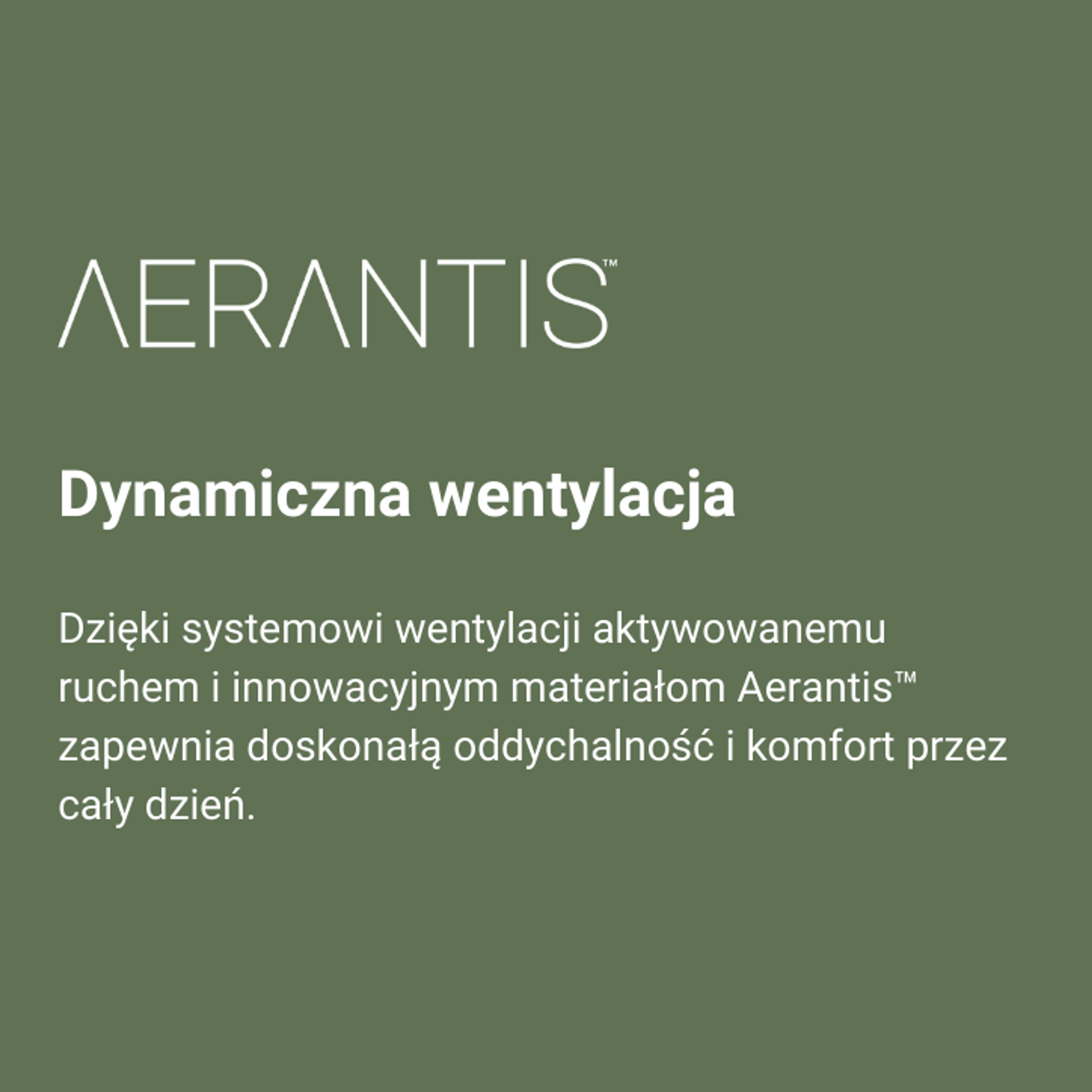 Aerantis™ oddychalność w każdym kroku