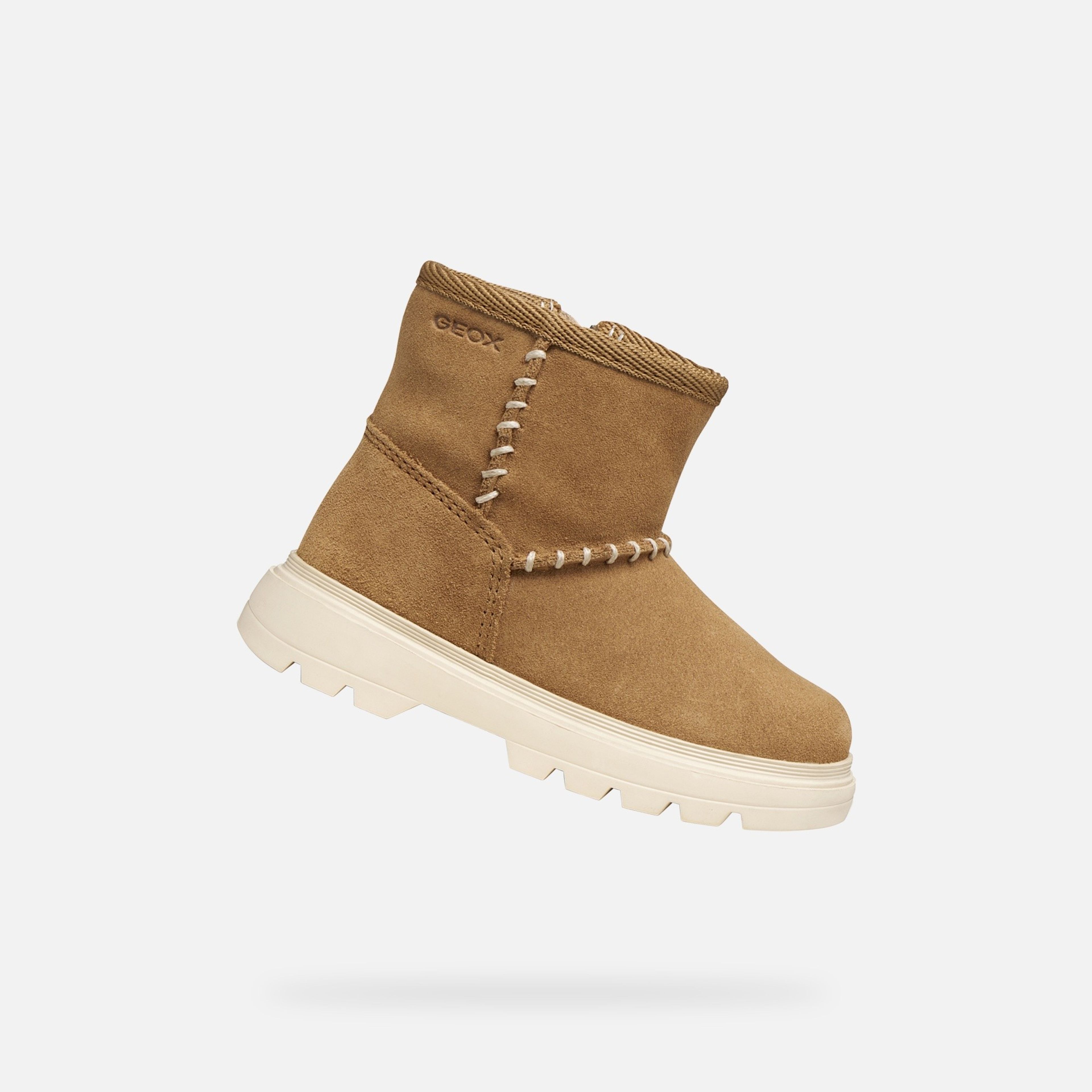 Brązowe dziewczęce buty za kostkę Geox Kiddartah - 001