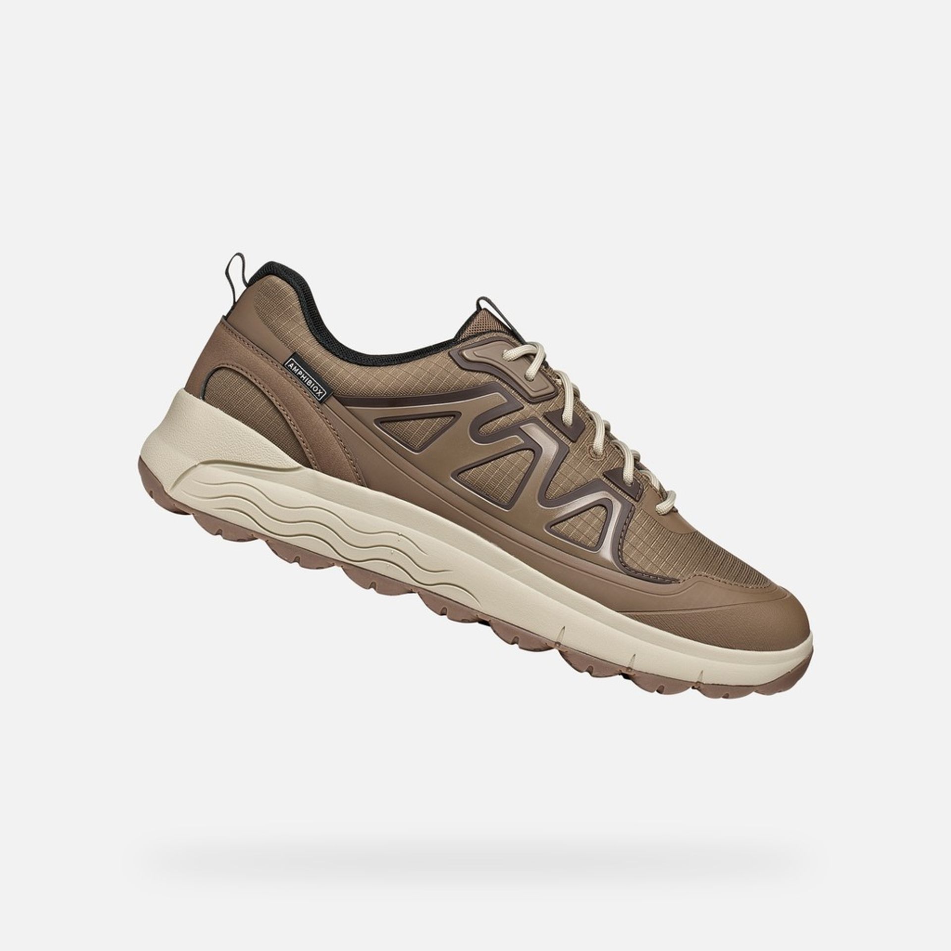Brązowe męskie sneakersy Geox Spherica 4X4 B ABX - 001