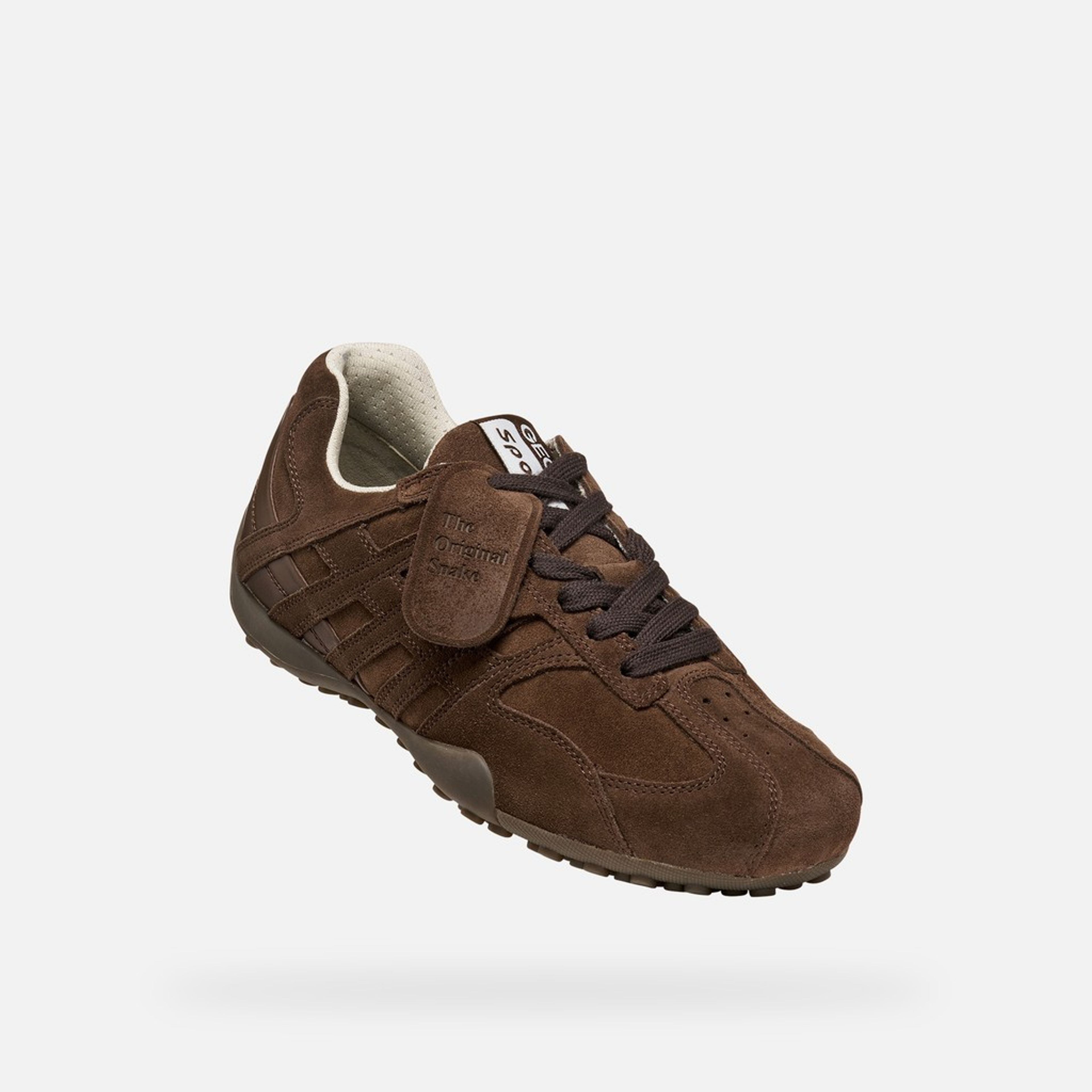 Tmavohnedé dámske tenisky Geox Snake - 005