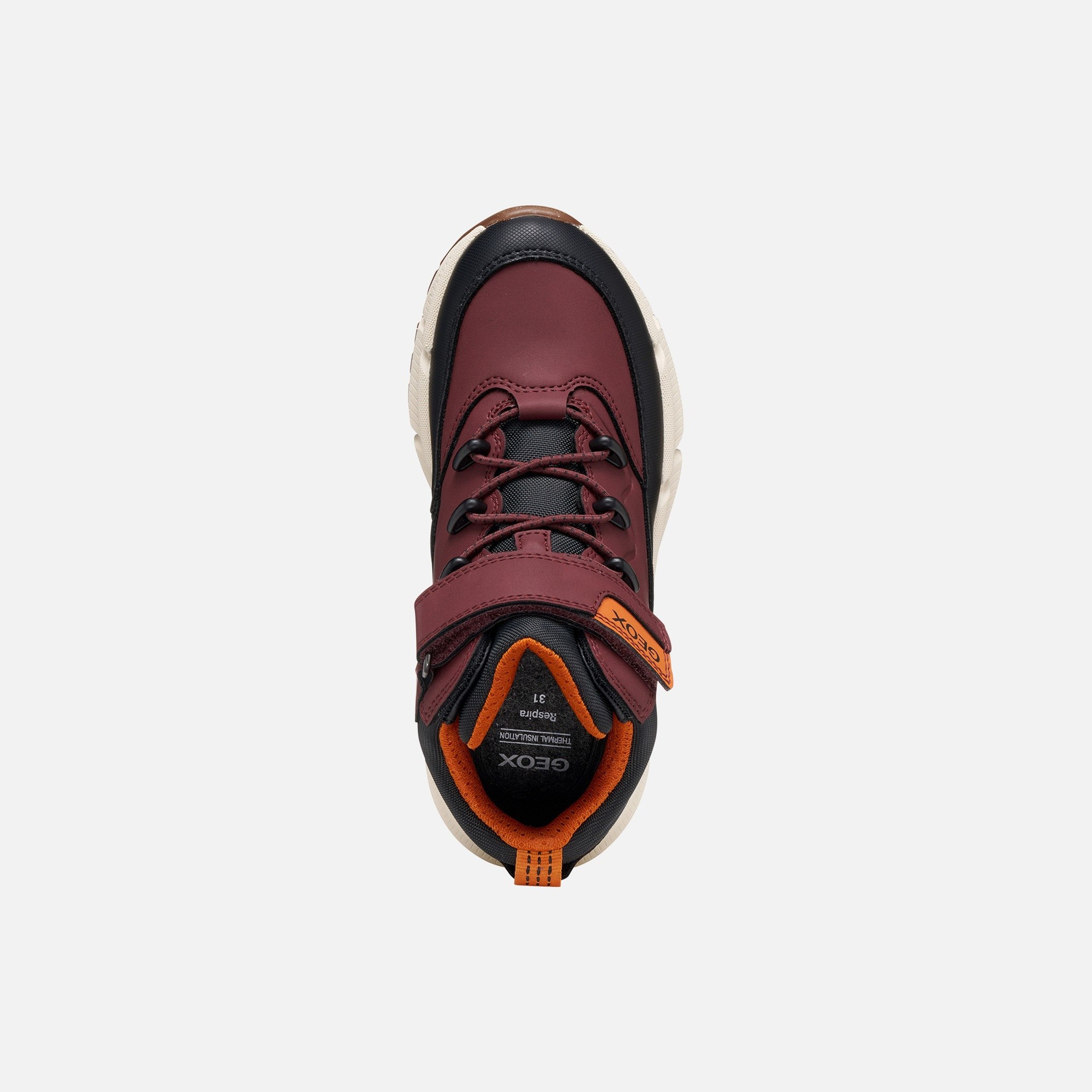 Vínová chlapčenská členková obuv Geox Flexyper Plus - 006