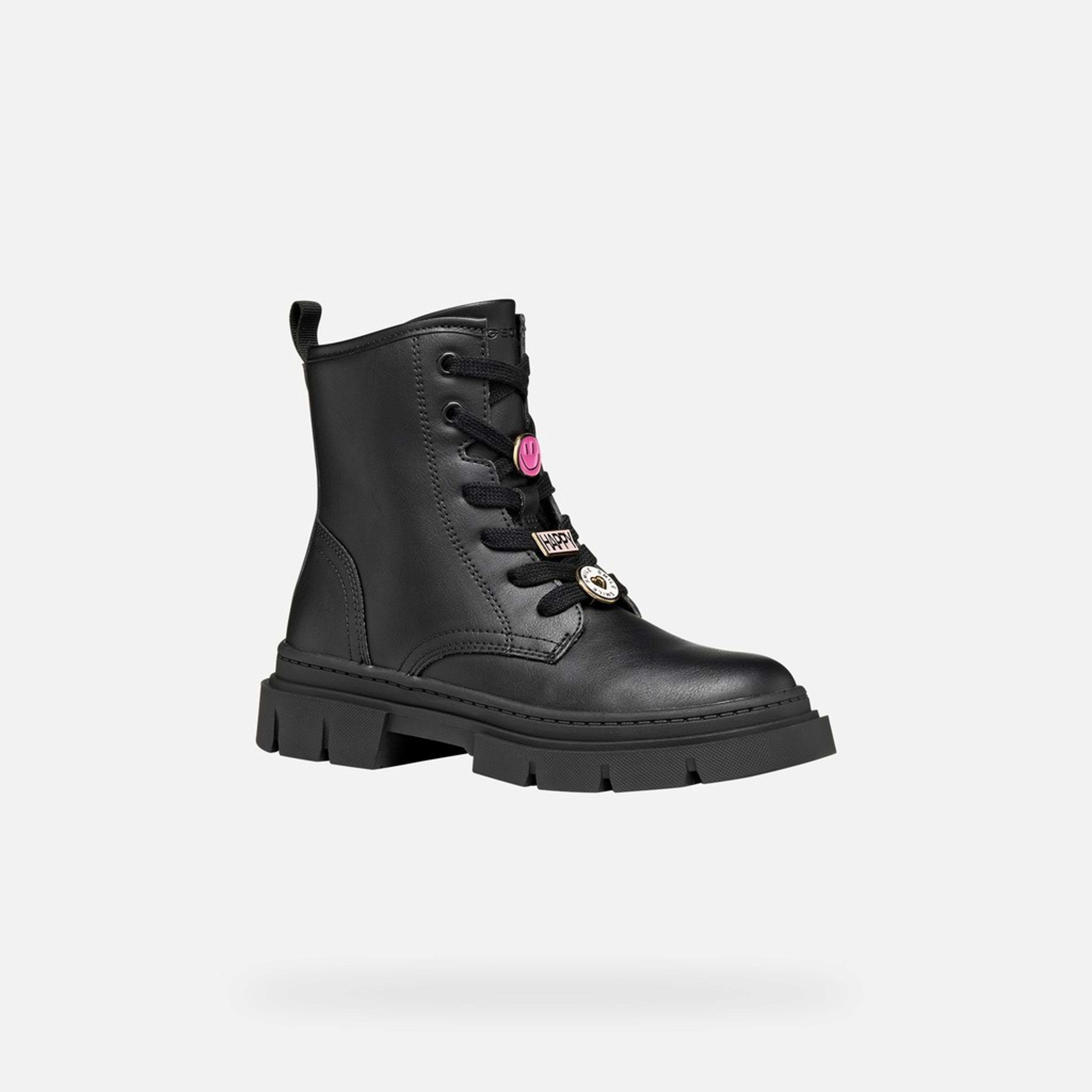 Czarne dziewczęce buty za kostkę Geox Karsyn - 003