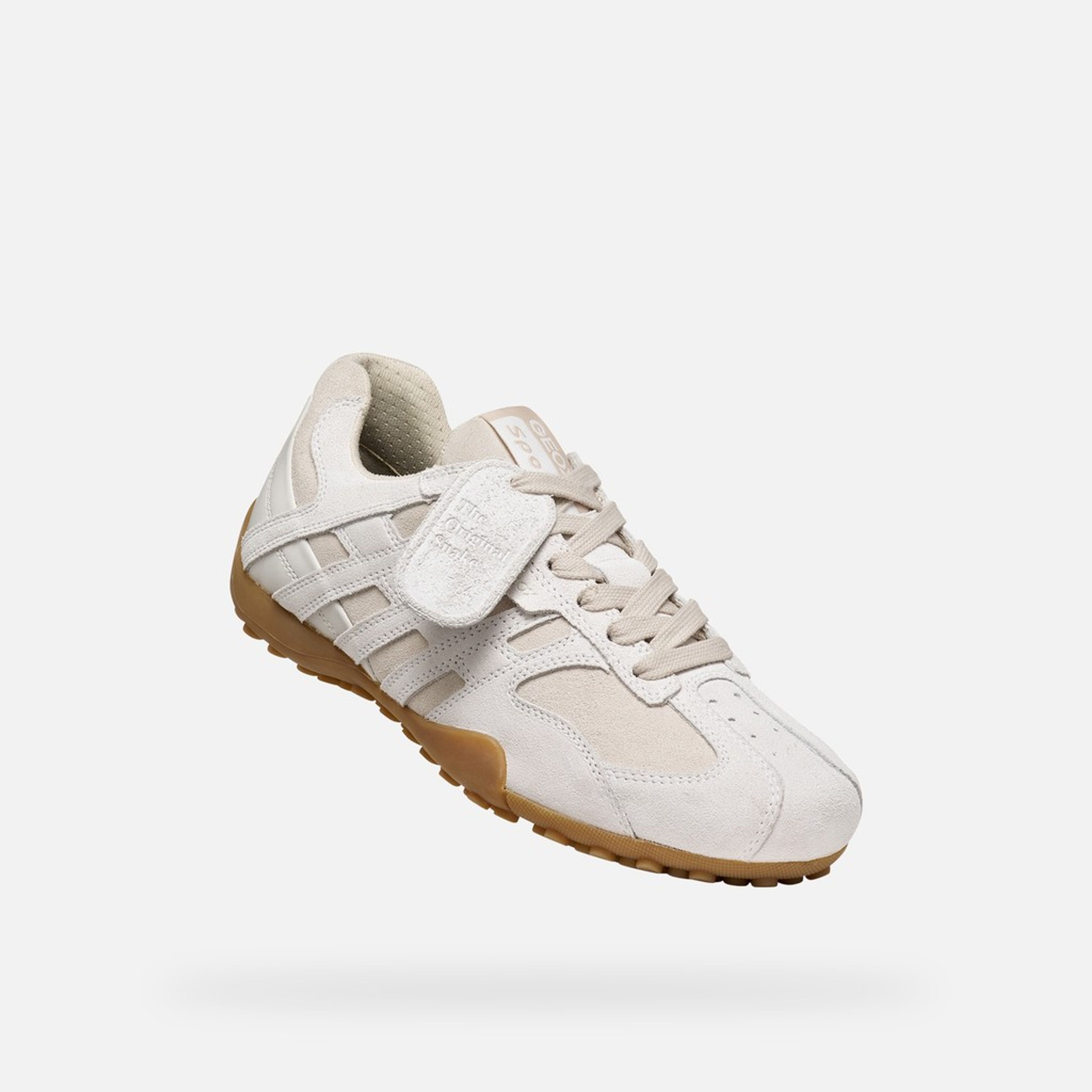Krémové dámské tenisky Geox Snake - 003