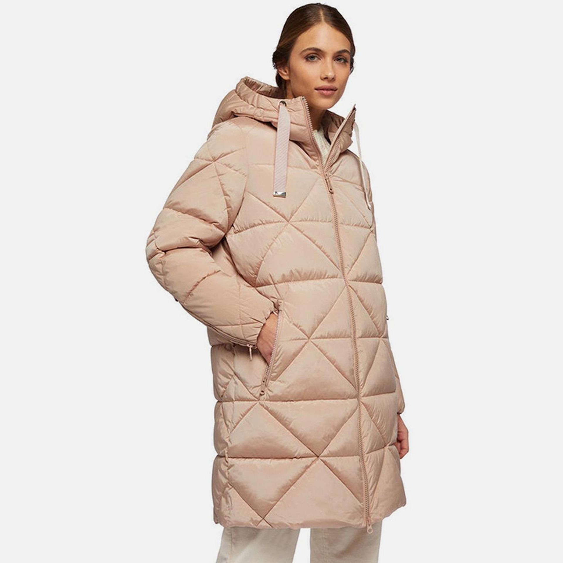 Ružová dámska parka Geox Allenie - 001