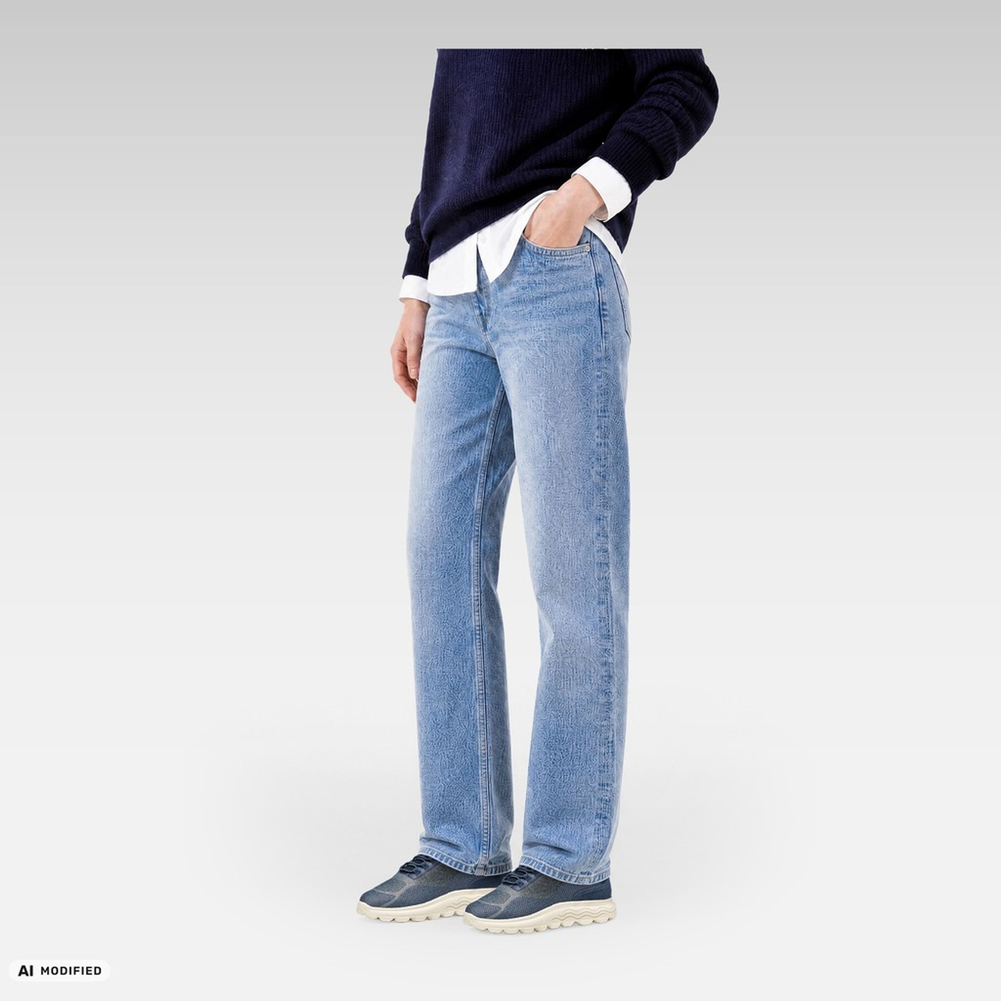 Sneakers albastru închis pentru femei Geox Spherica Plus WR - 010