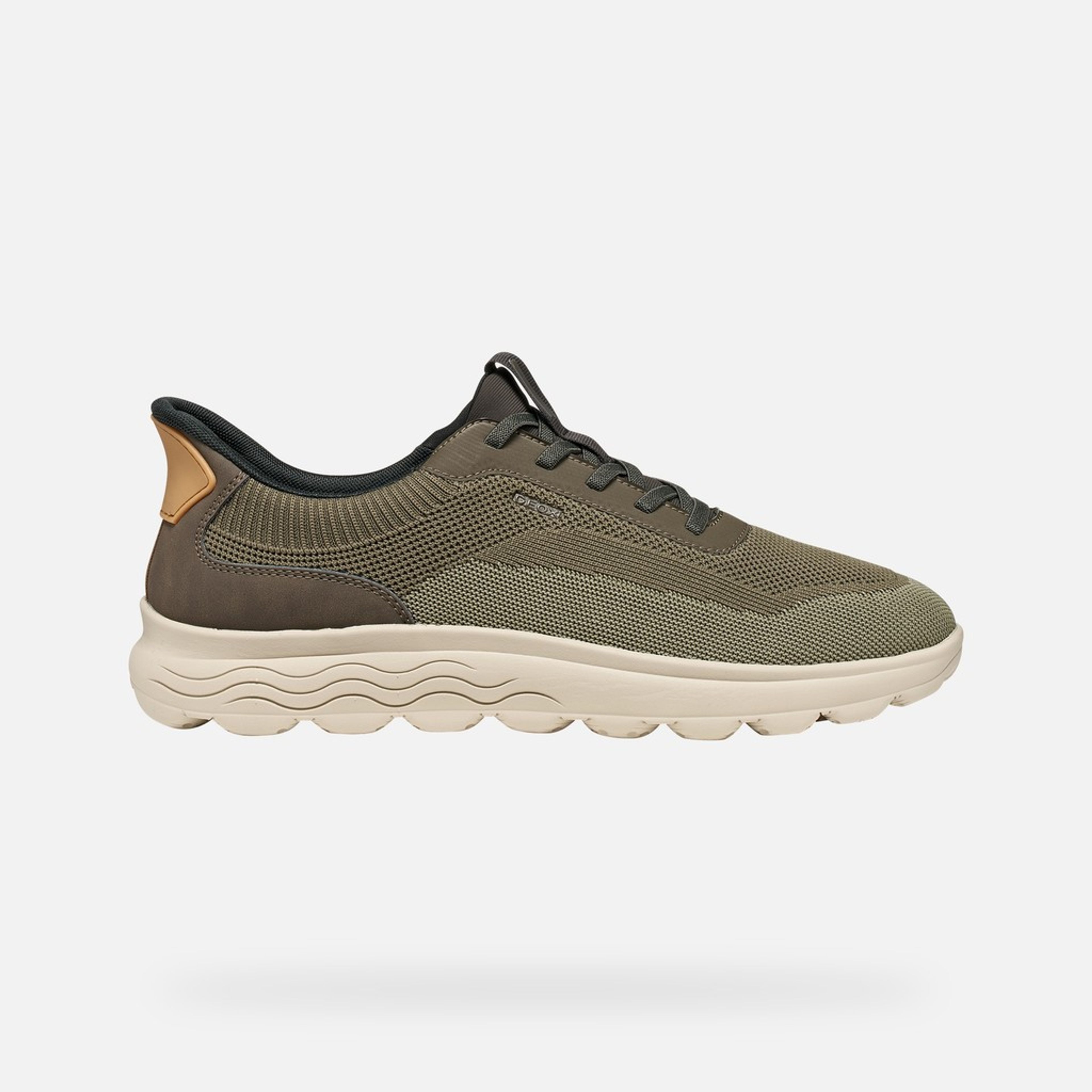 Khaki męskie sneakersy Geox Spherica Plus - 002