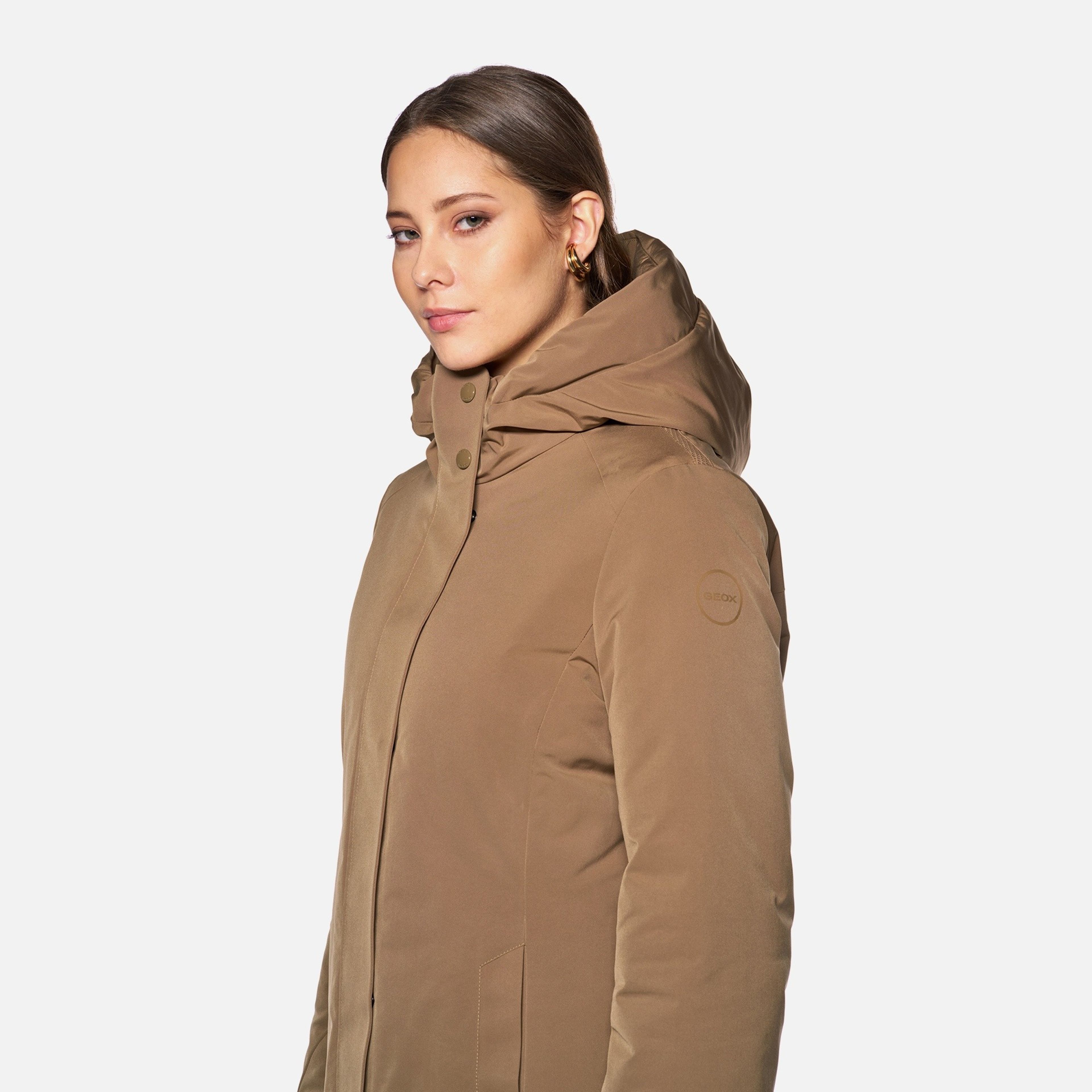 Hnedá dámska bunda Geox Spherica - 003
