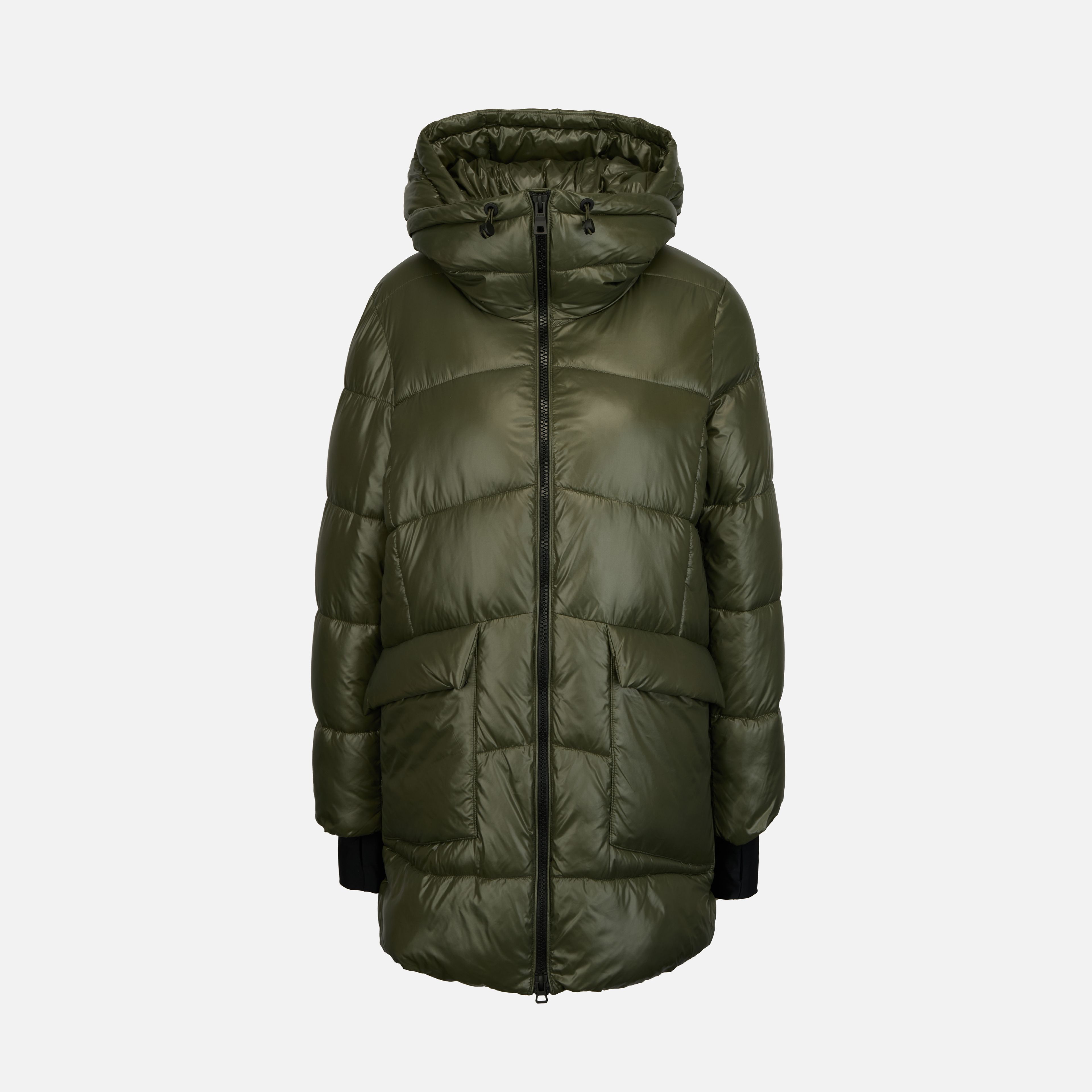Khaki dámská péřová bunda Geox Serilda