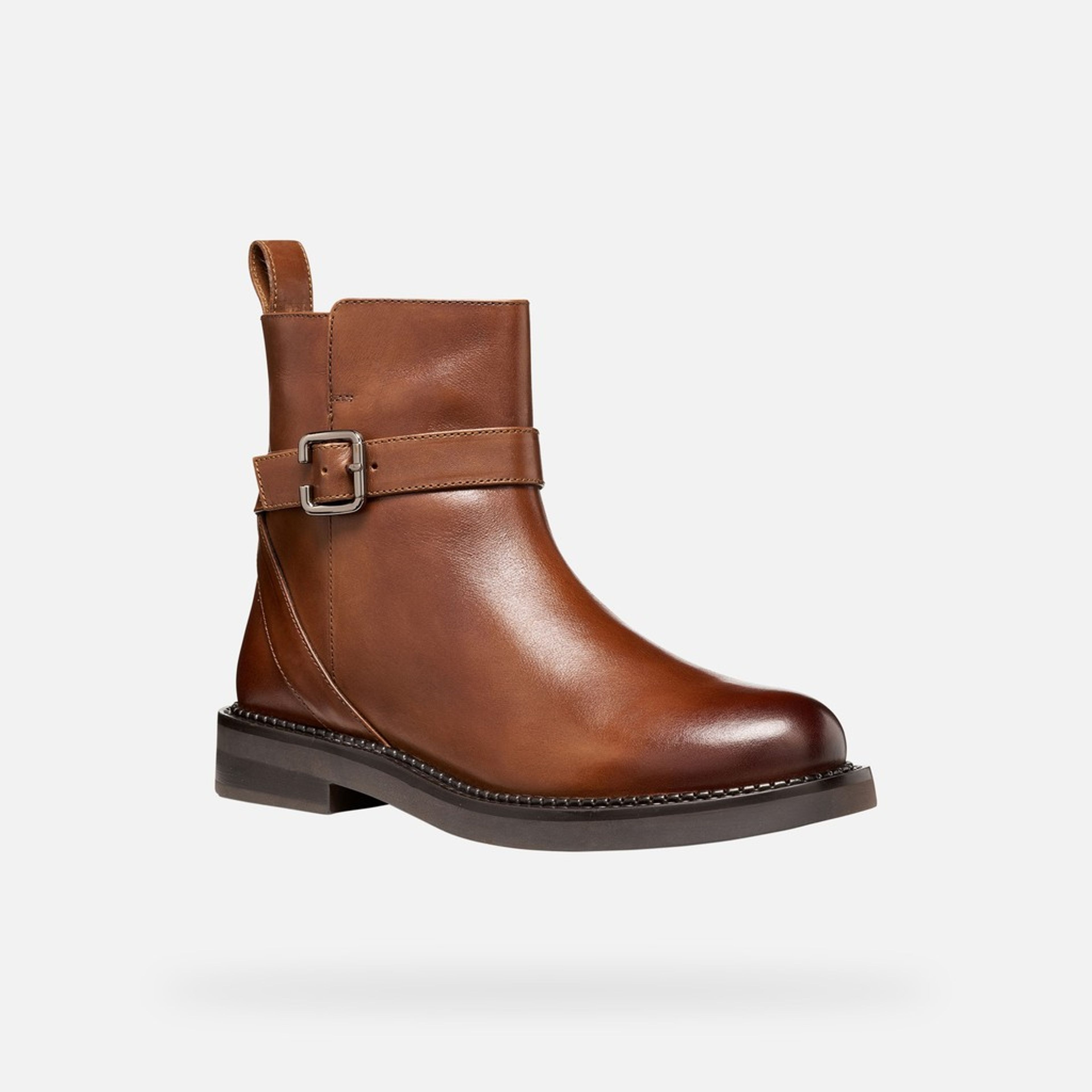 Tmavě hnědá dámská kotníková obuv Geox Serilda - 003