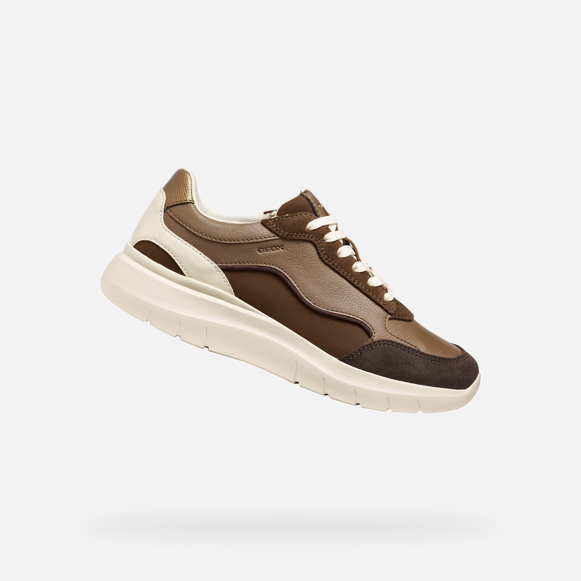 Tmavohnedé dámske tenisky Geox Plummery - 001