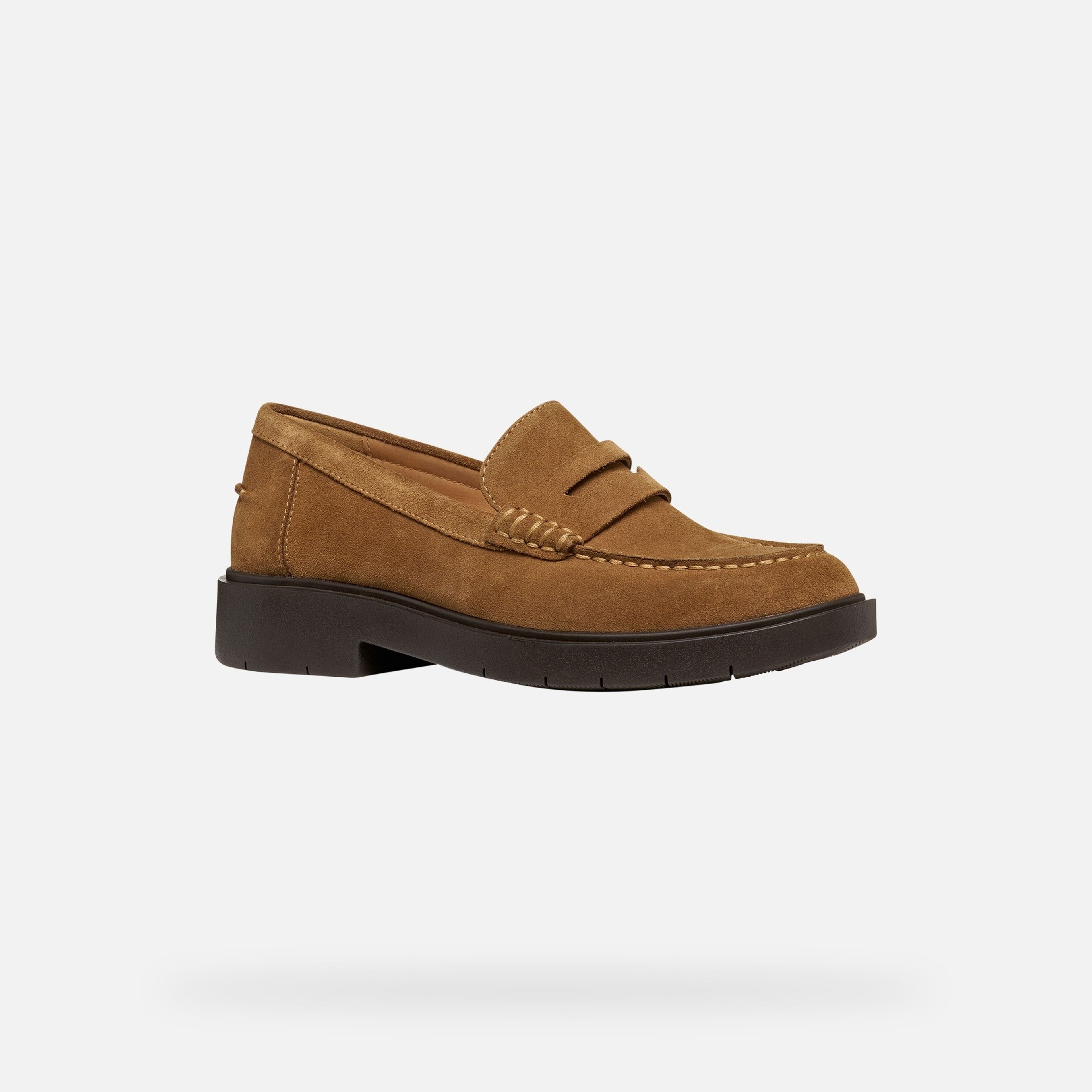 Hnědá dámská mokasíny Geox Spherica EC1 - 004