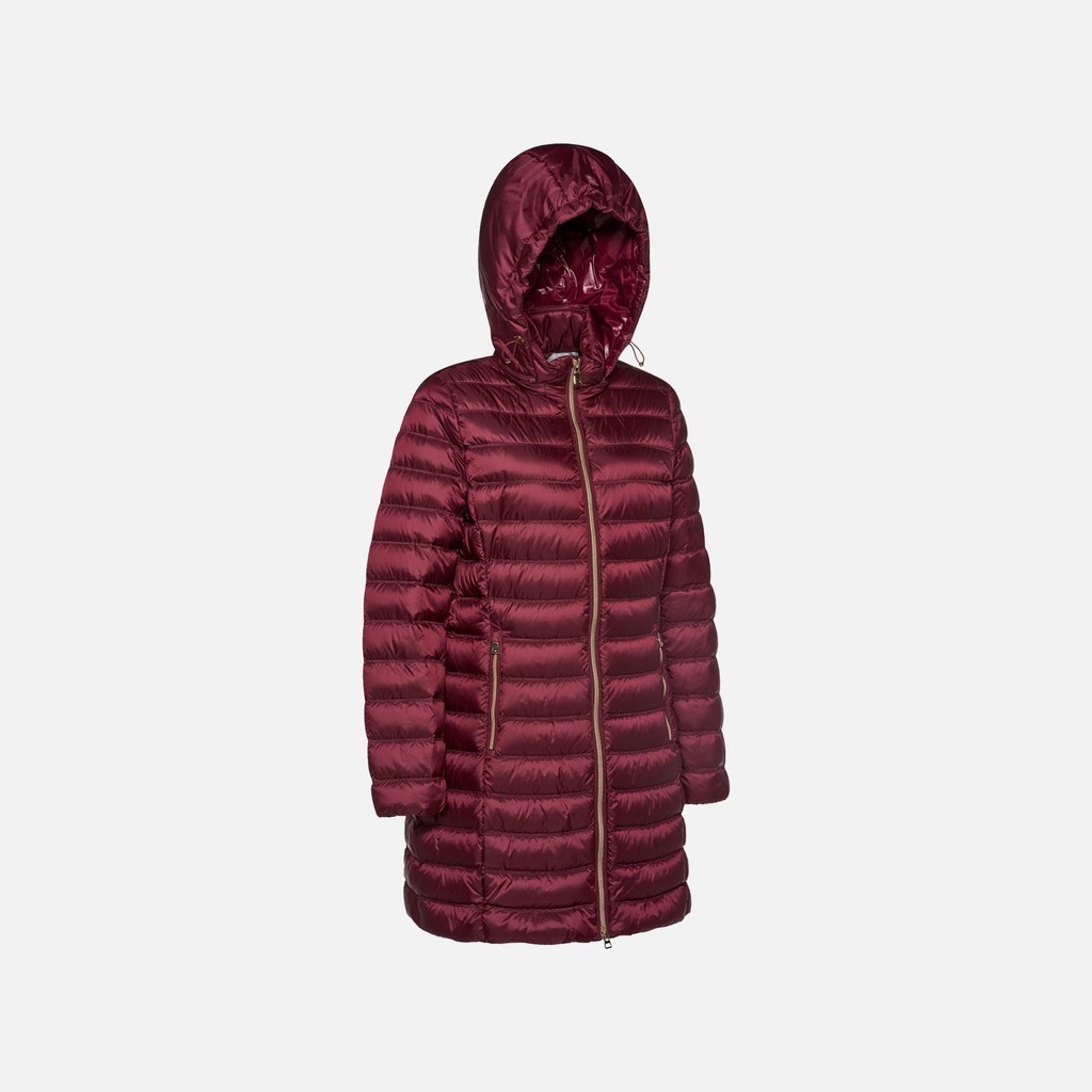 Vínová dámska páperová bunda Geox Jaysen - 006