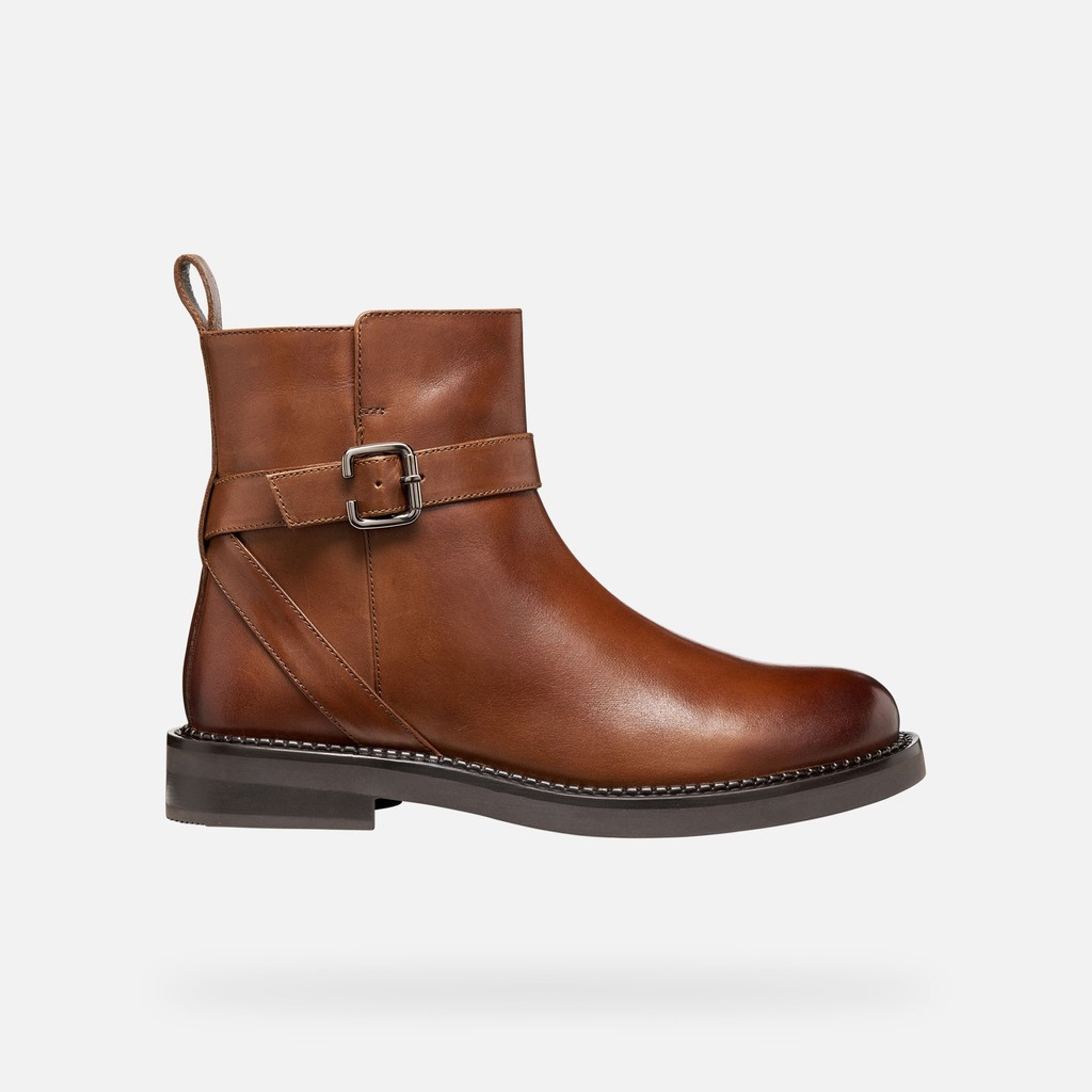 Tmavě hnědá dámská kotníková obuv Geox Serilda - 002