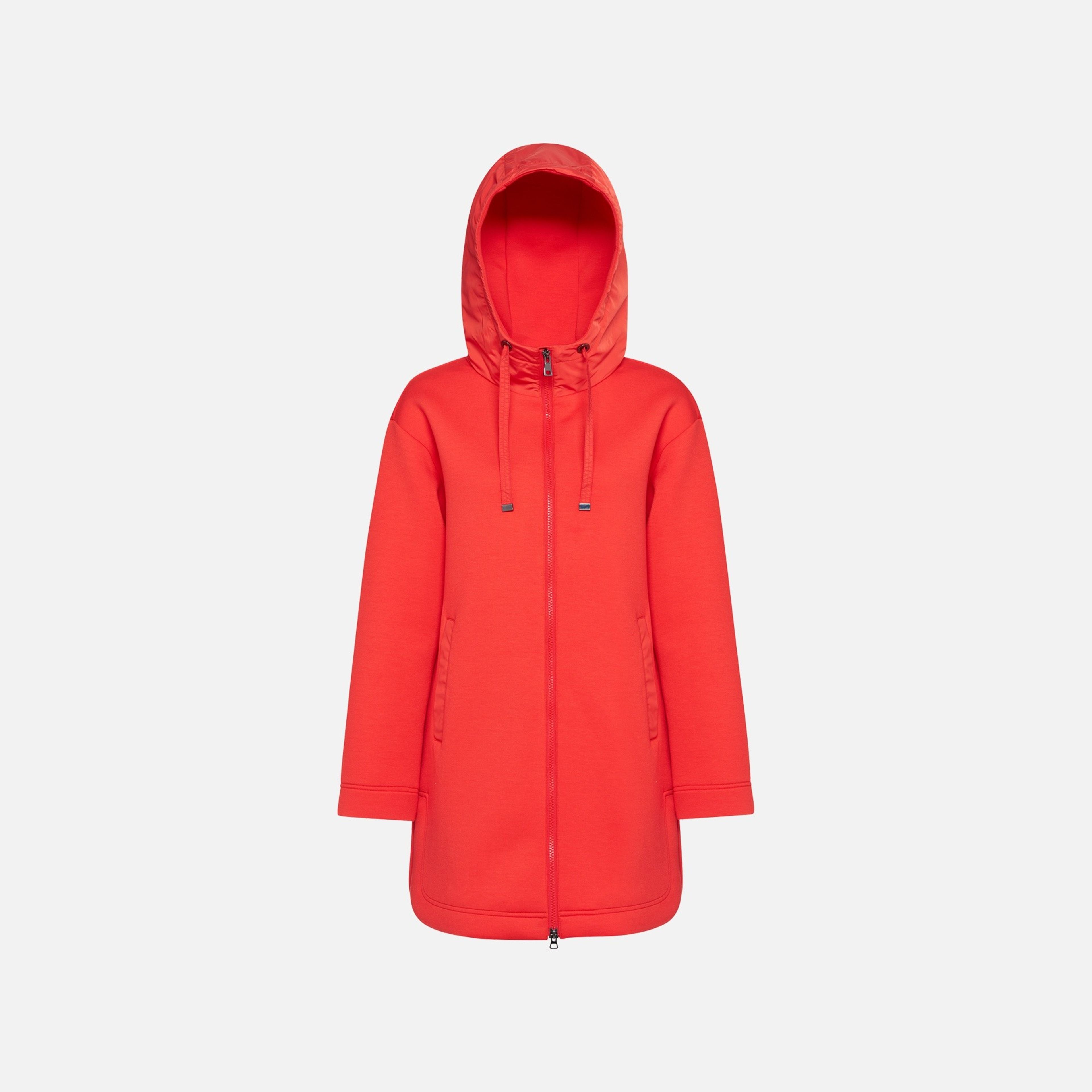 Červená dámská parka Geox Sweater