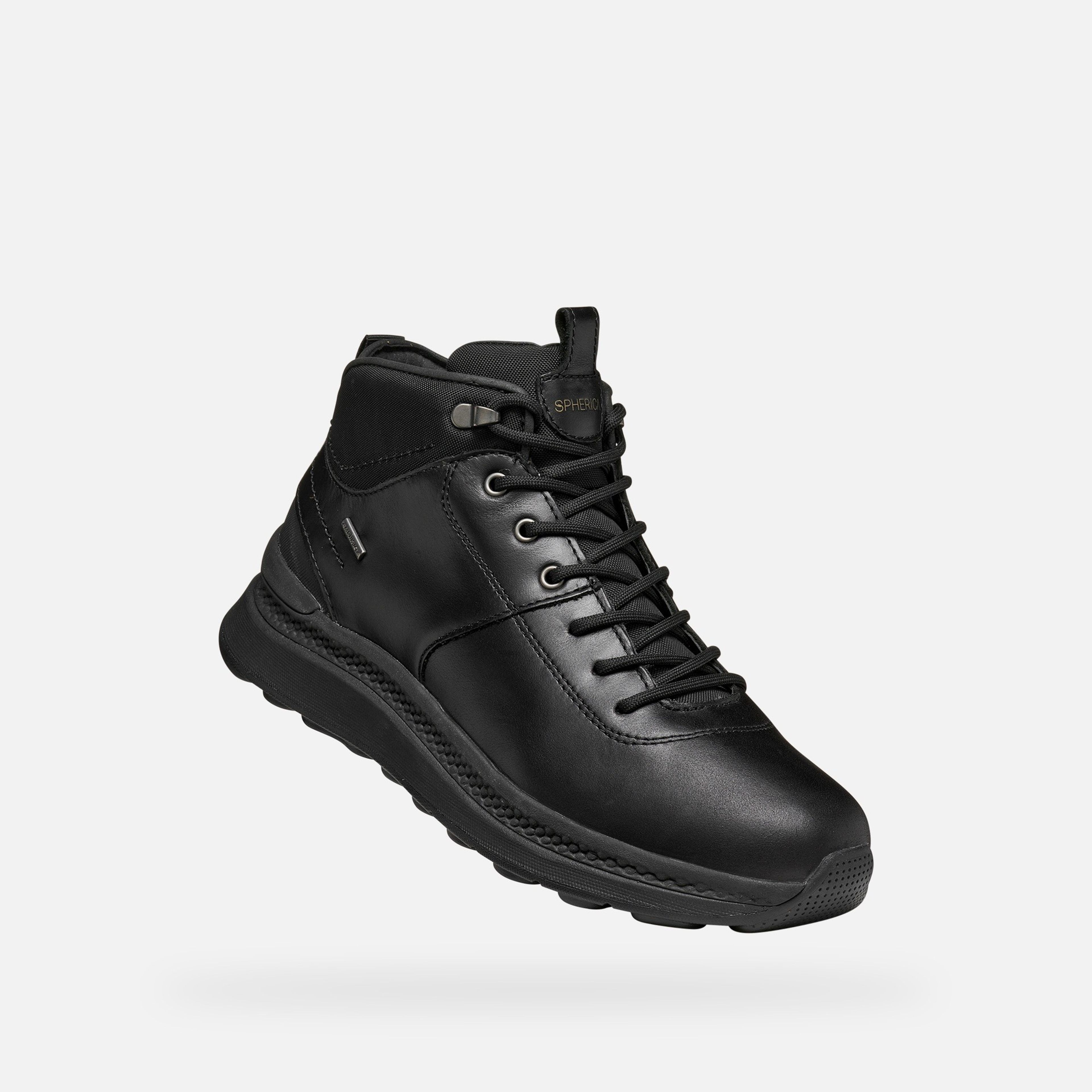 Czarne męskie buty za kostkę Geox Spherica Actif X2 - 005